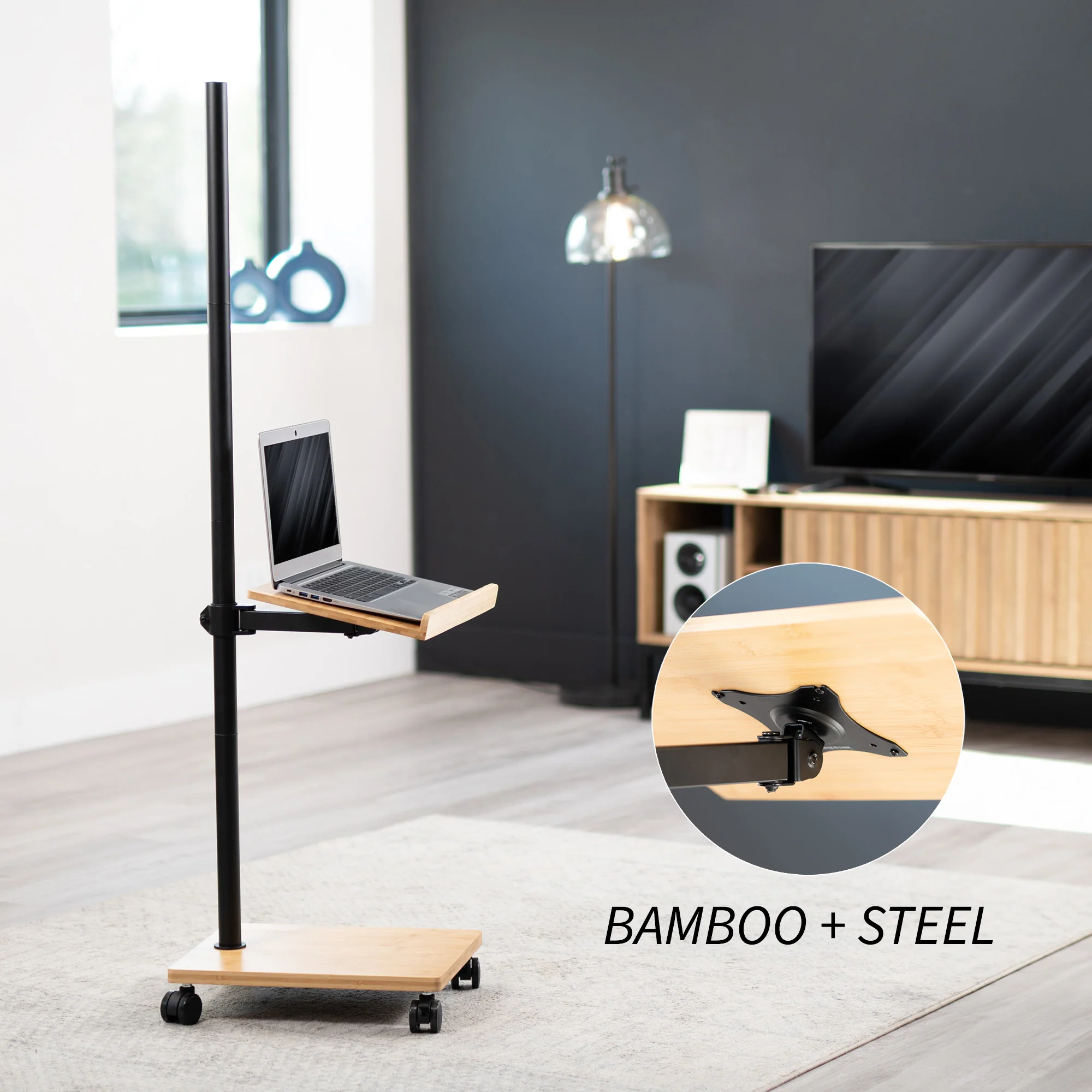 Bamboo / Black Mobile Book Stand - Image 10