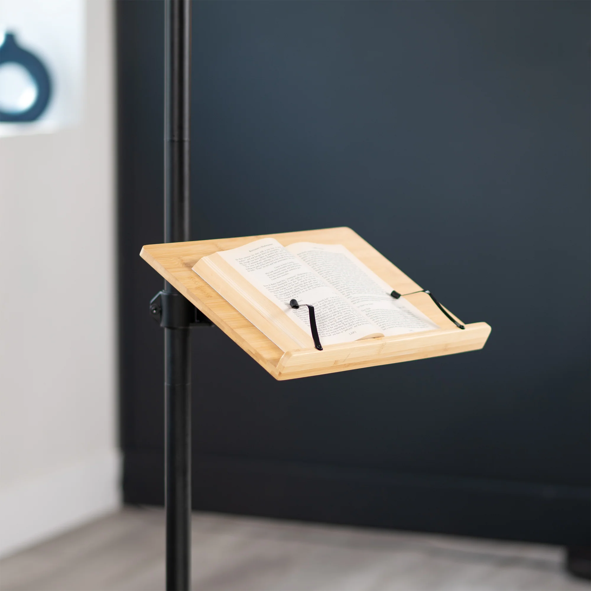 Bamboo / Black Mobile Book Stand - Image 9