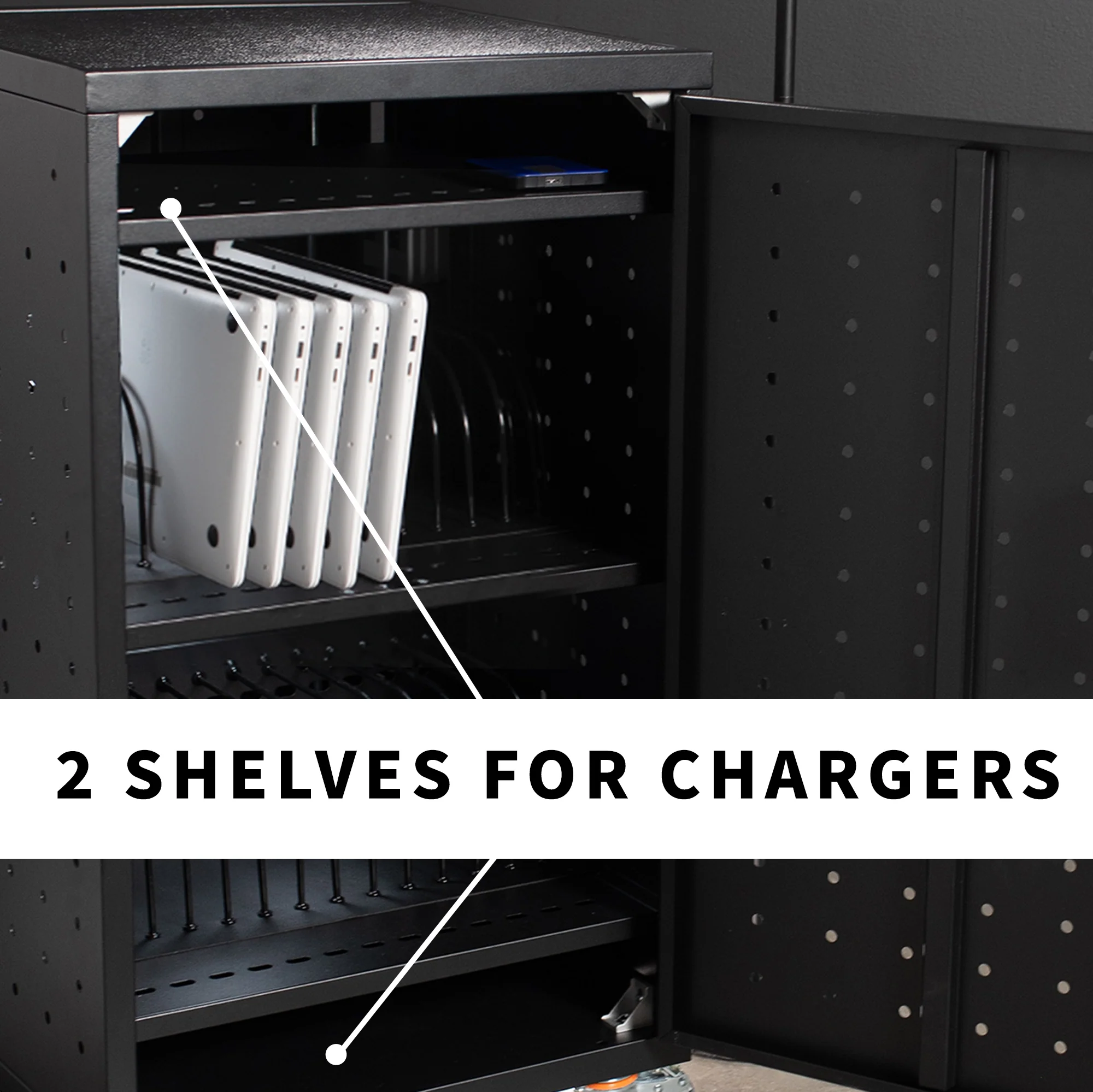 Laptop Charging Cart with Keypad Lock - Image 6