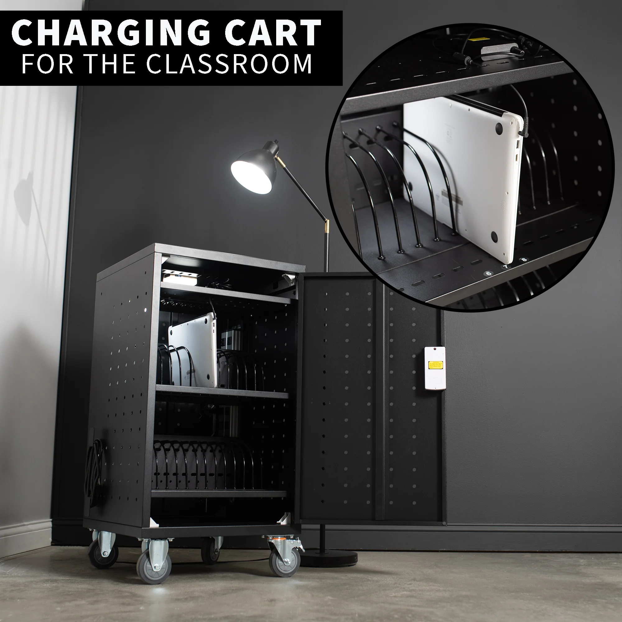 Laptop Charging Cart with Keypad Lock - Image 9