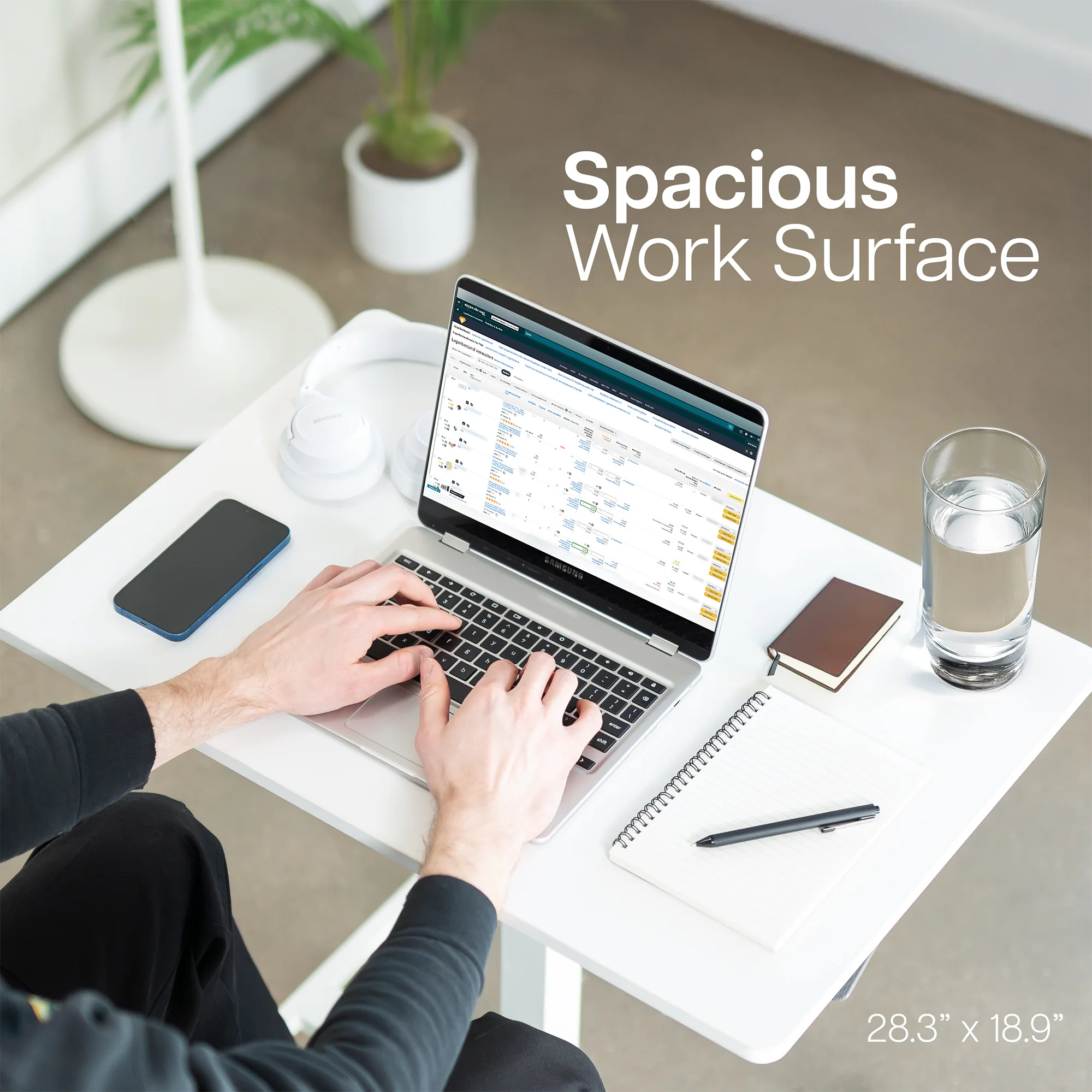 White 28" Pneumatic Mobile Workstation - Image 8