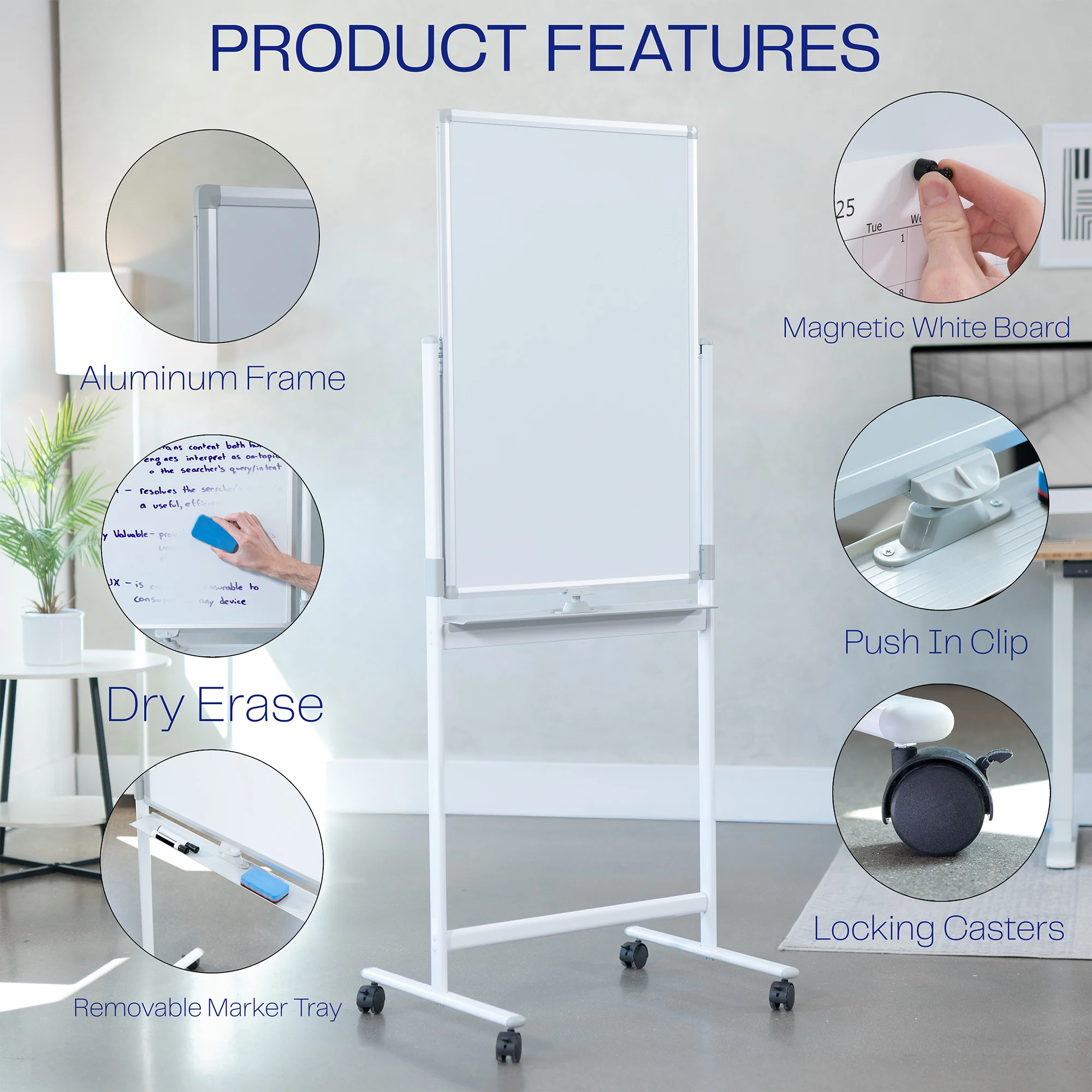 Mobile Double Sided Whiteboard - Image 5