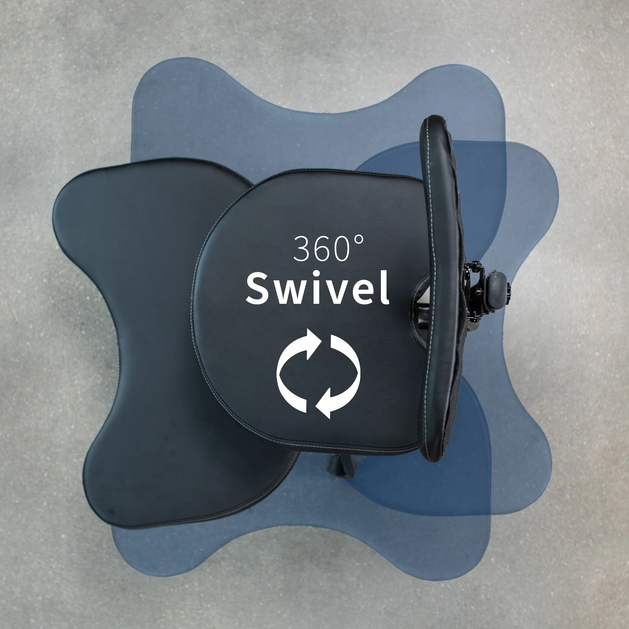 Cross Legged Chair with Wheels - Image 4