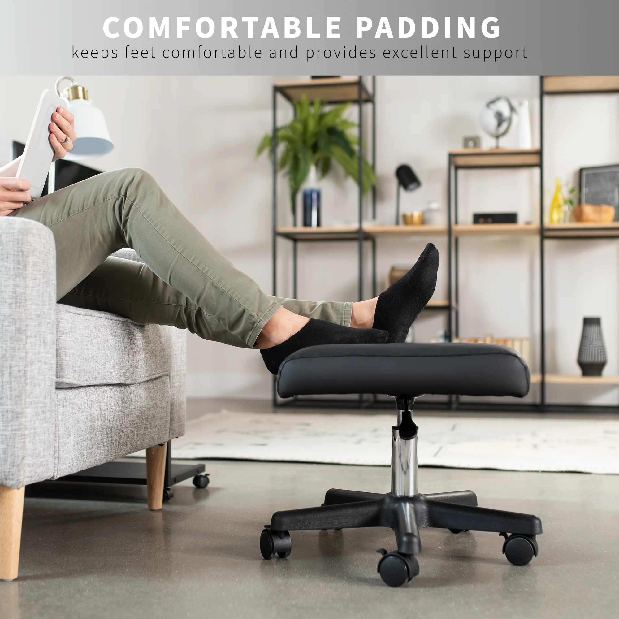 2-in-1 Footrest & Ergonomic Desk Stool - Image 8