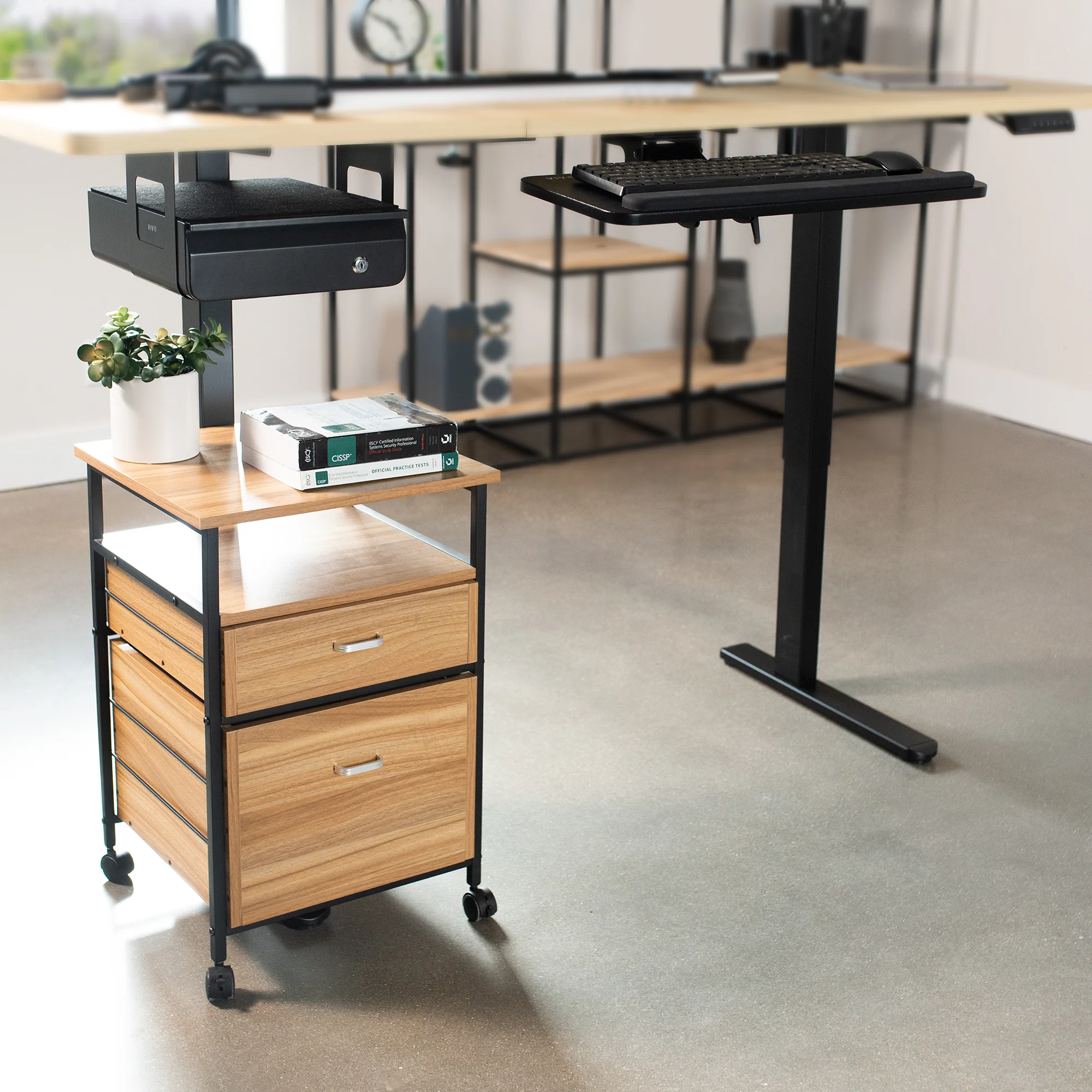 Electric Single Motor Desk Frame with Rear-set Legs - Image 6