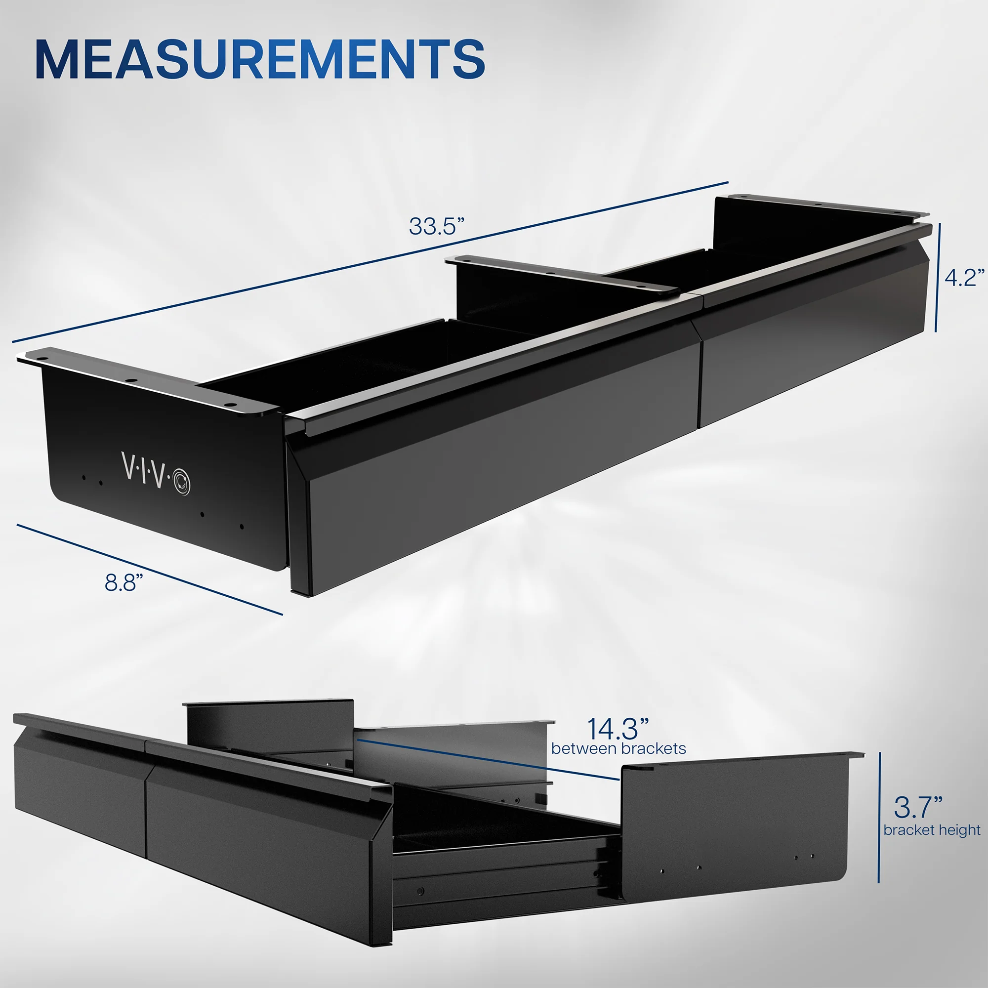 Pull Out Dual Under Desk Drawer - Image 3