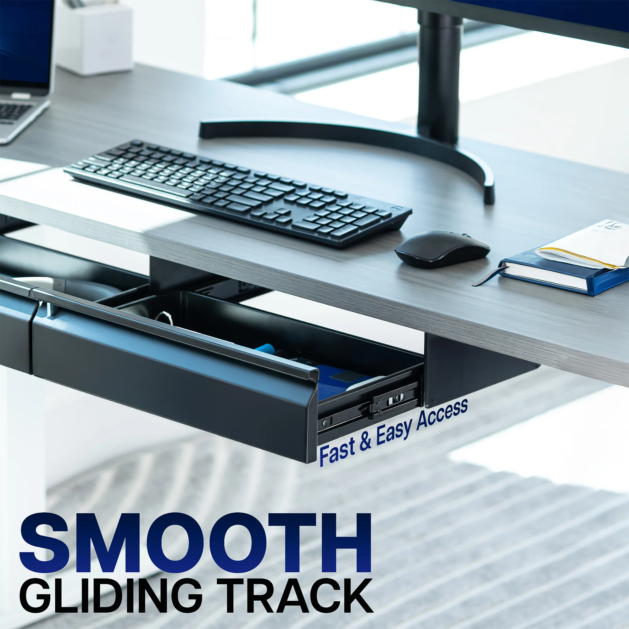 Pull Out Dual Under Desk Drawer - Image 7