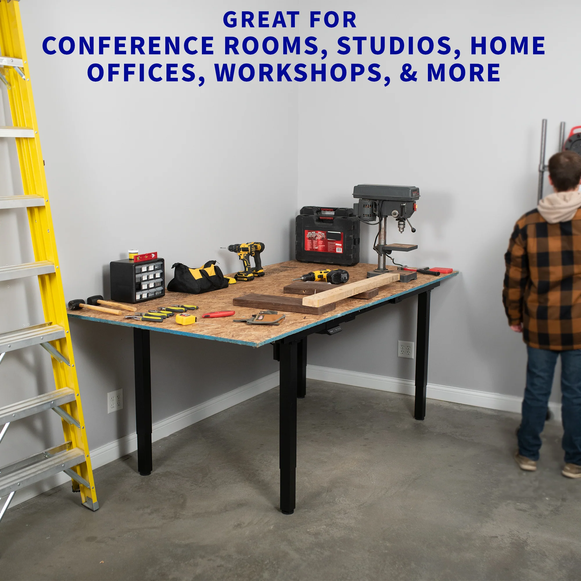 Electric 4-Leg Dual Motor Desk Frame - Image 7