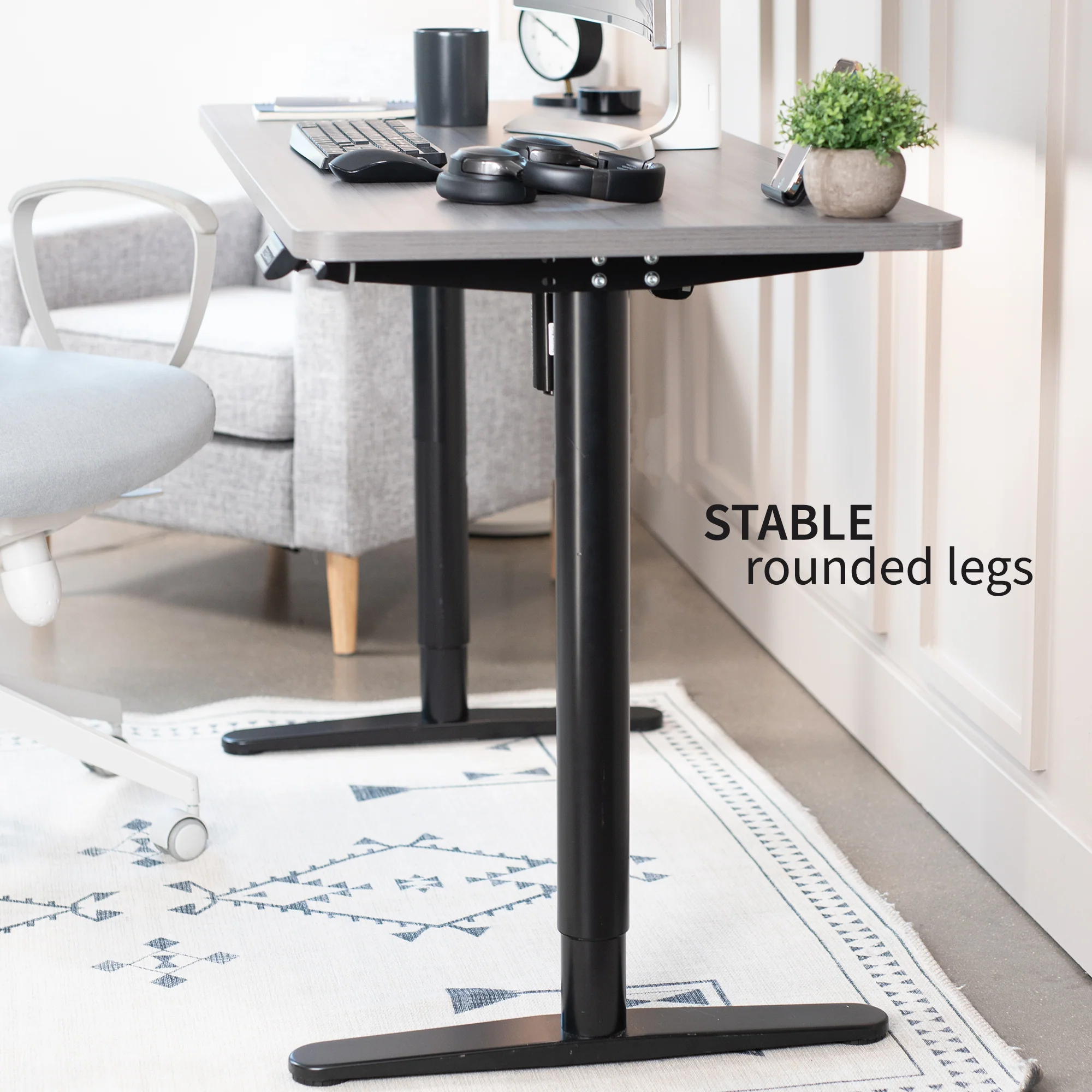 Compact Electric Single Motor Desk Frame with Memory Controller - Image 7