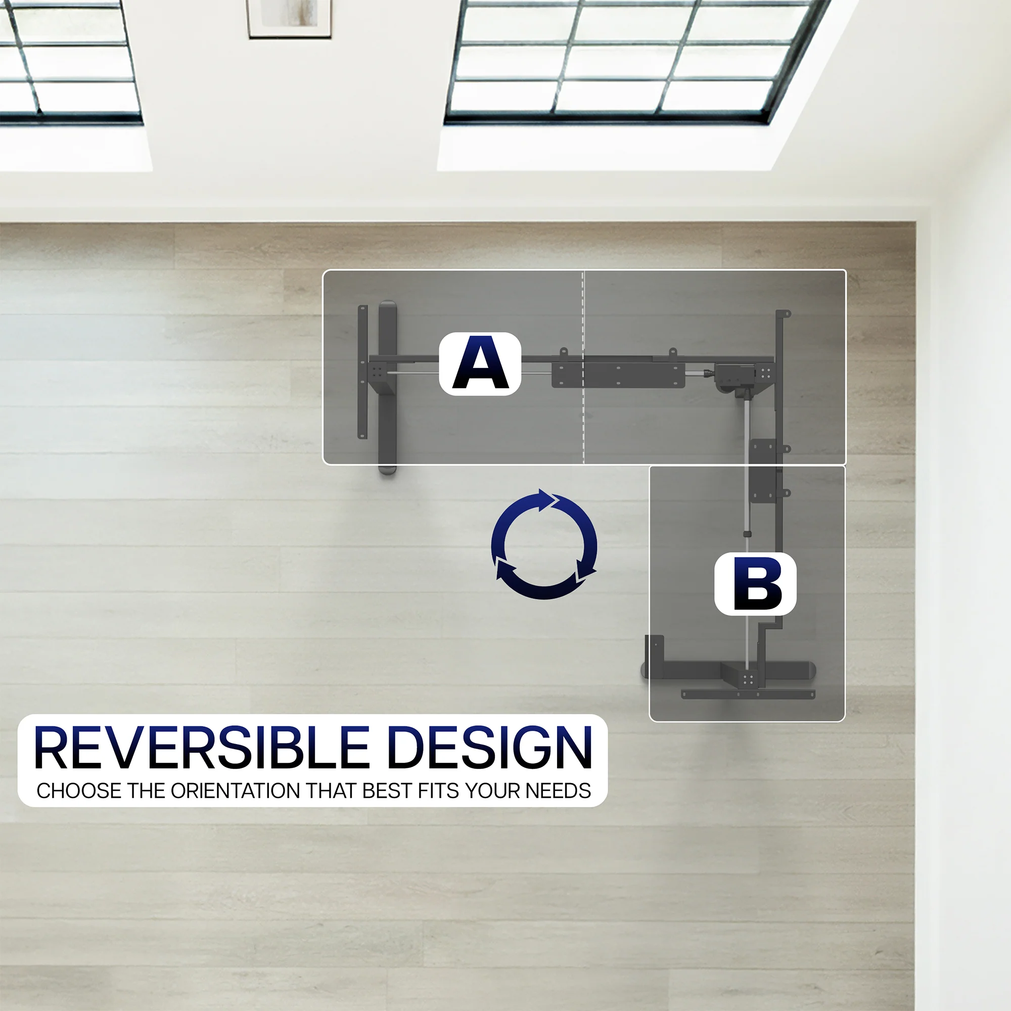E3 Series - Corner Electric Single Motor Desk Frame - Image 19
