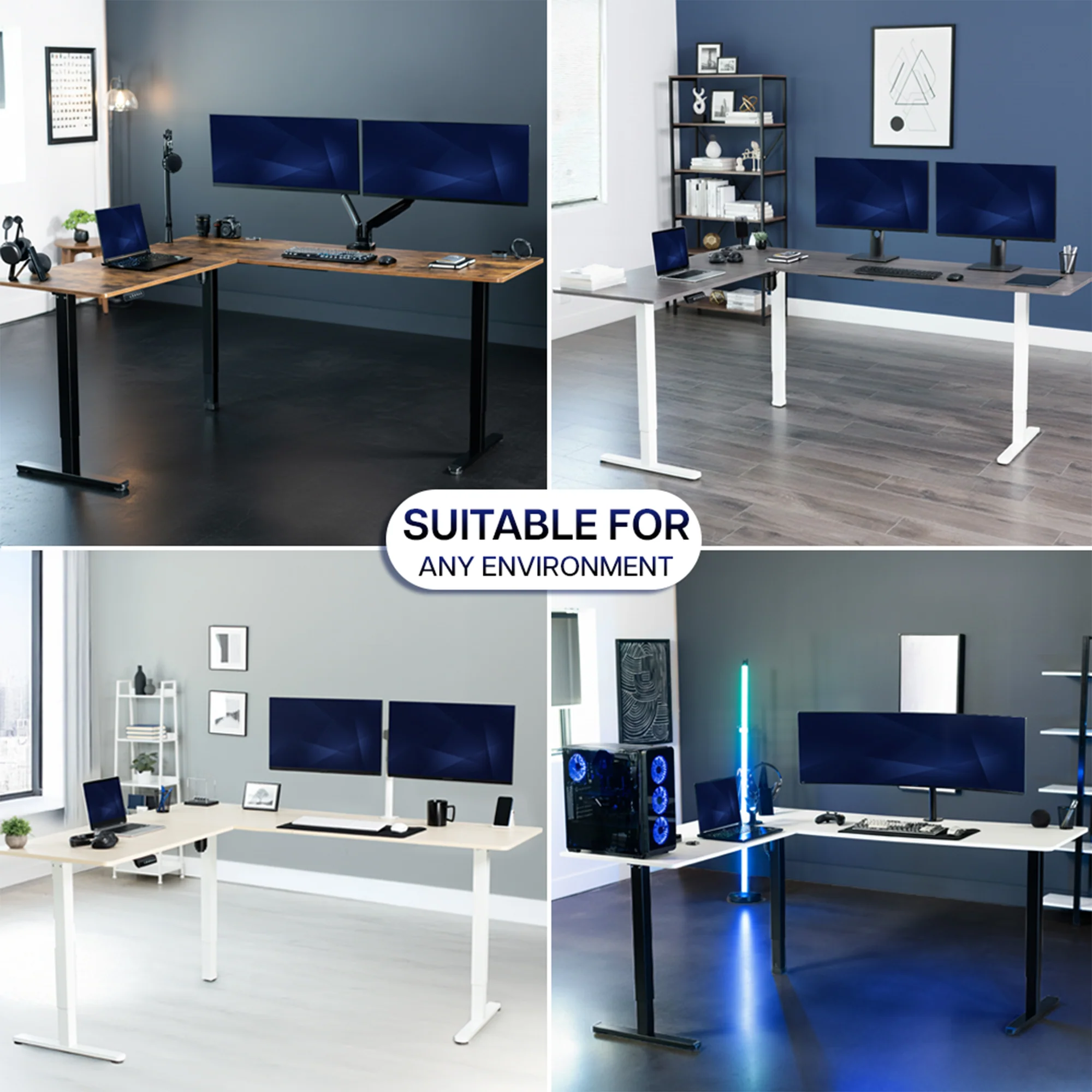 E3 Series - Corner Electric Single Motor Desk Frame - Image 31