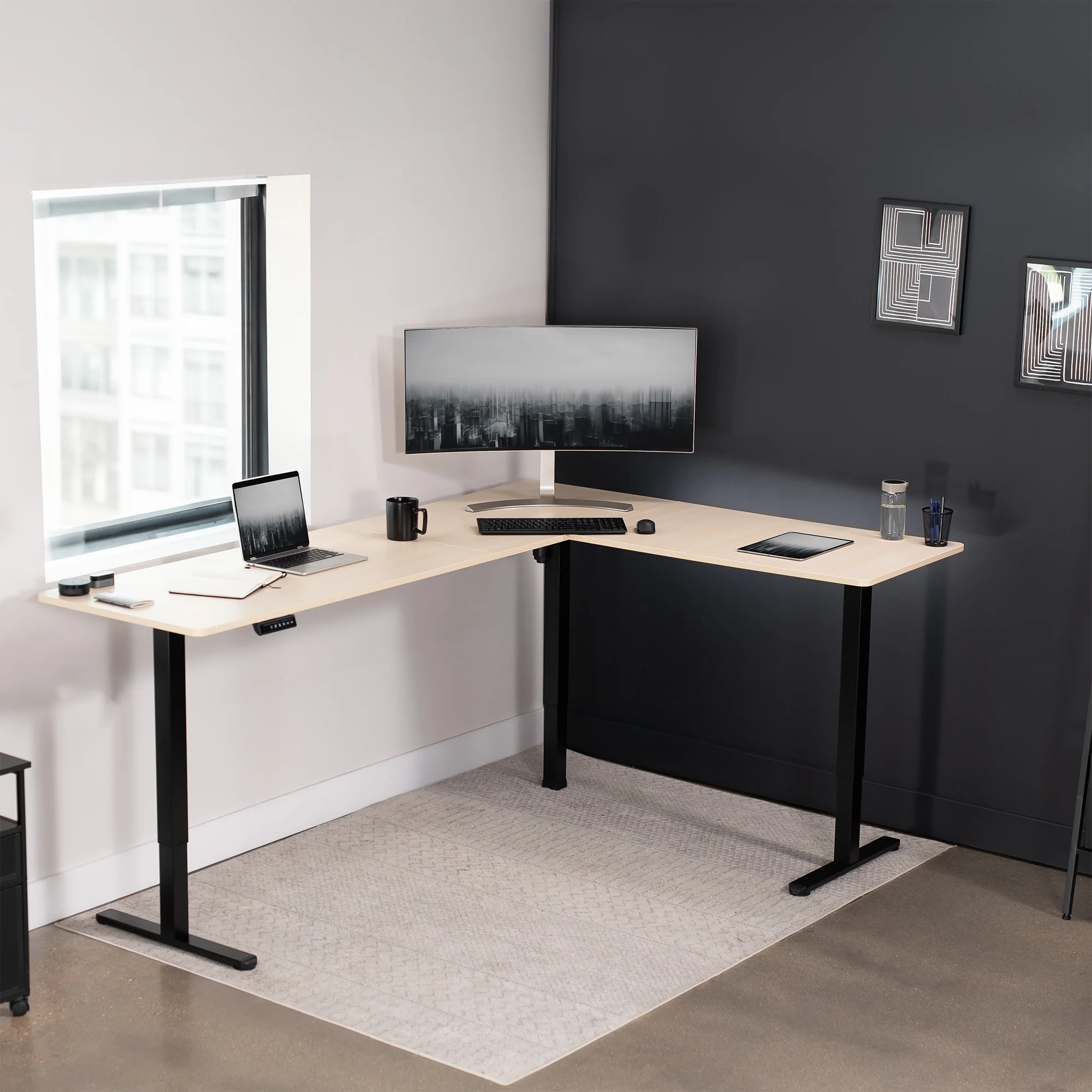 E3 Series - Corner Electric Desk - Image 100