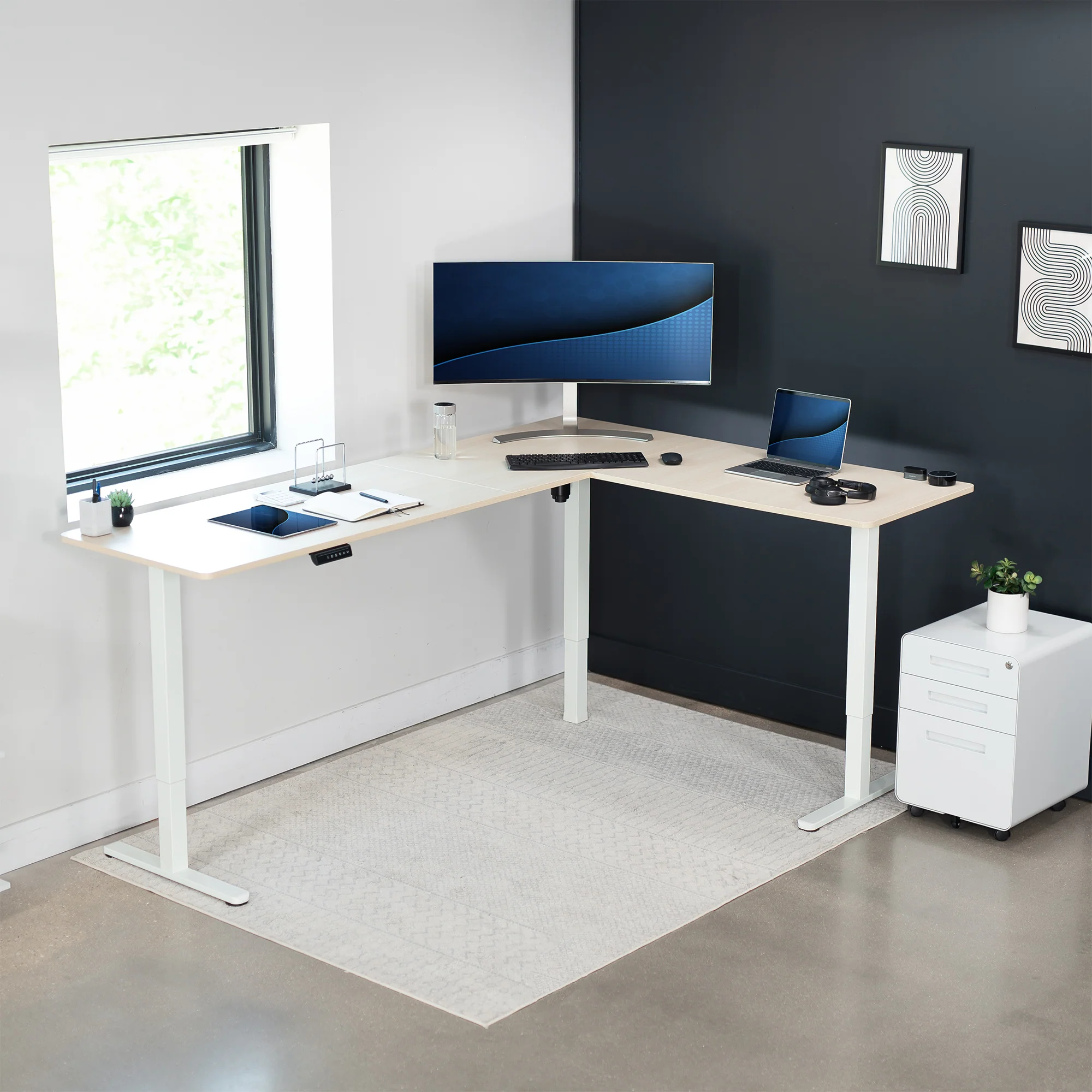 E3 Series - Corner Electric Desk - Image 112