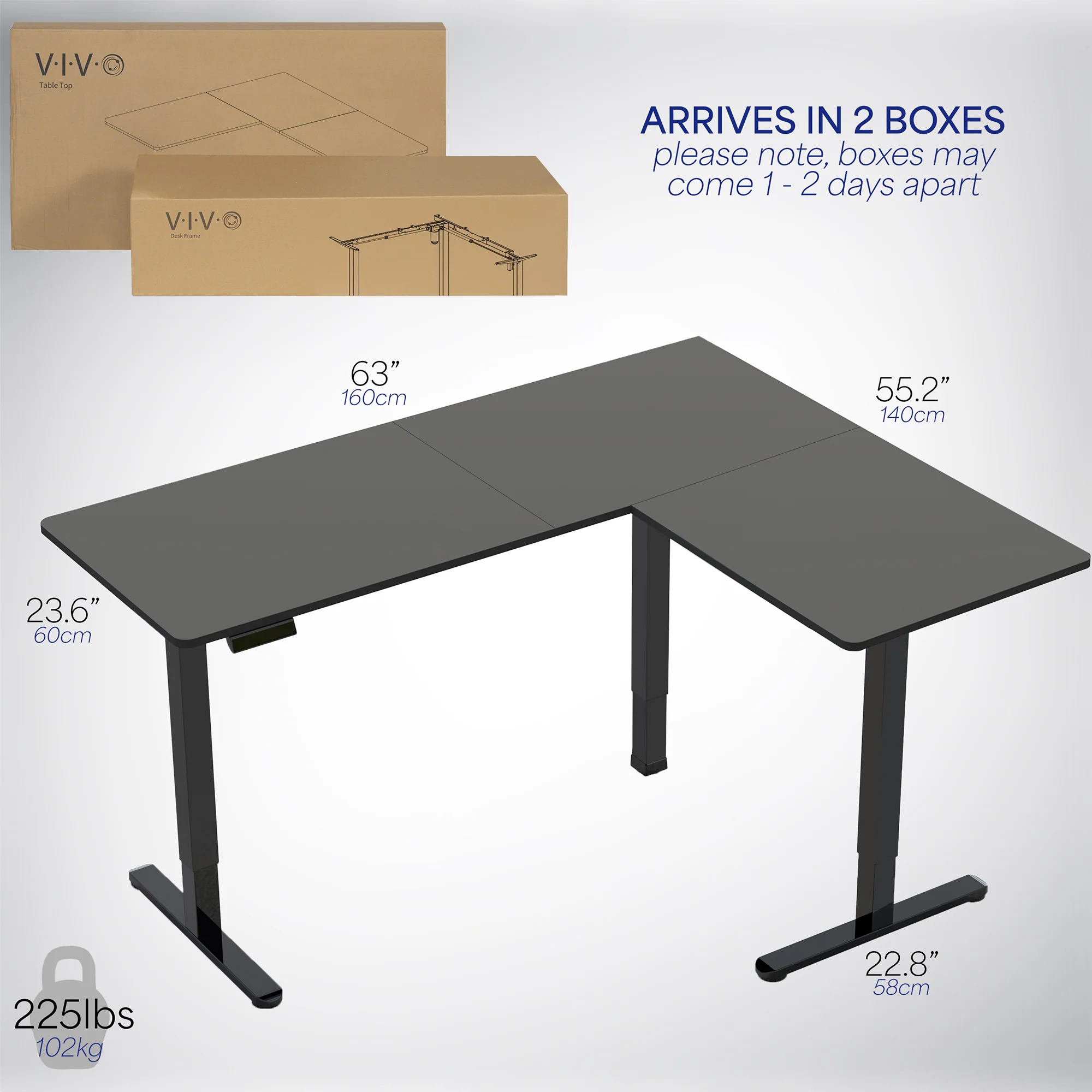 E3 Series - Corner Electric Desk - Image 6