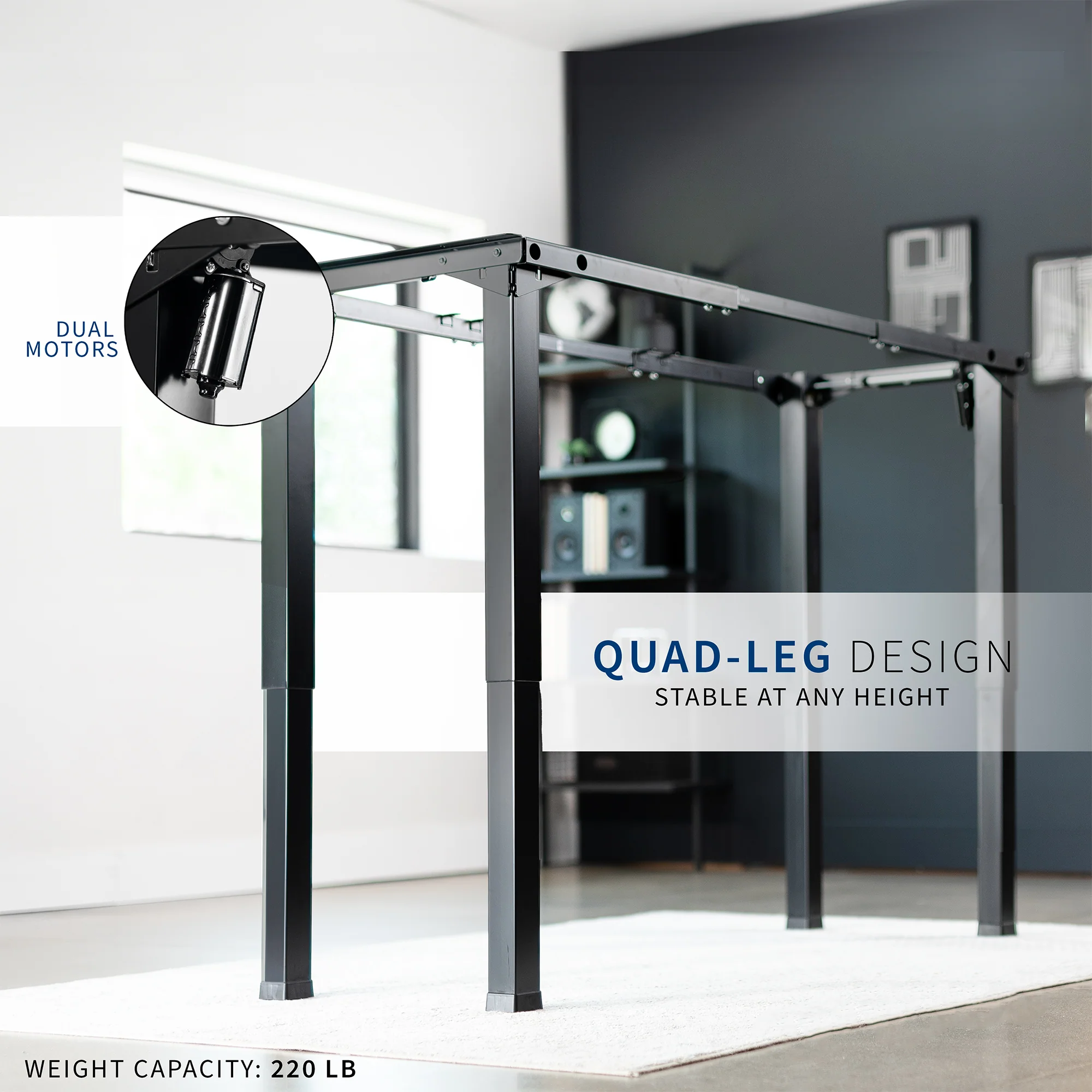 Electric 4-Leg Dual Motor Desk Frame - Image 7