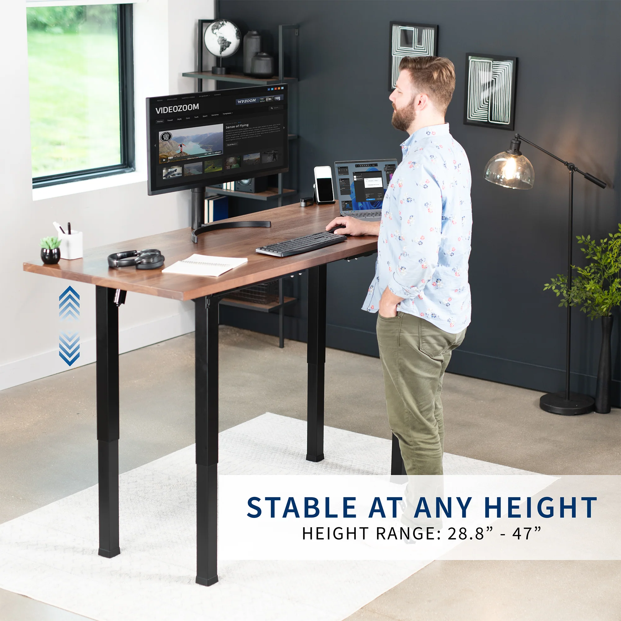 Electric 4-Leg Dual Motor Desk Frame - Image 9