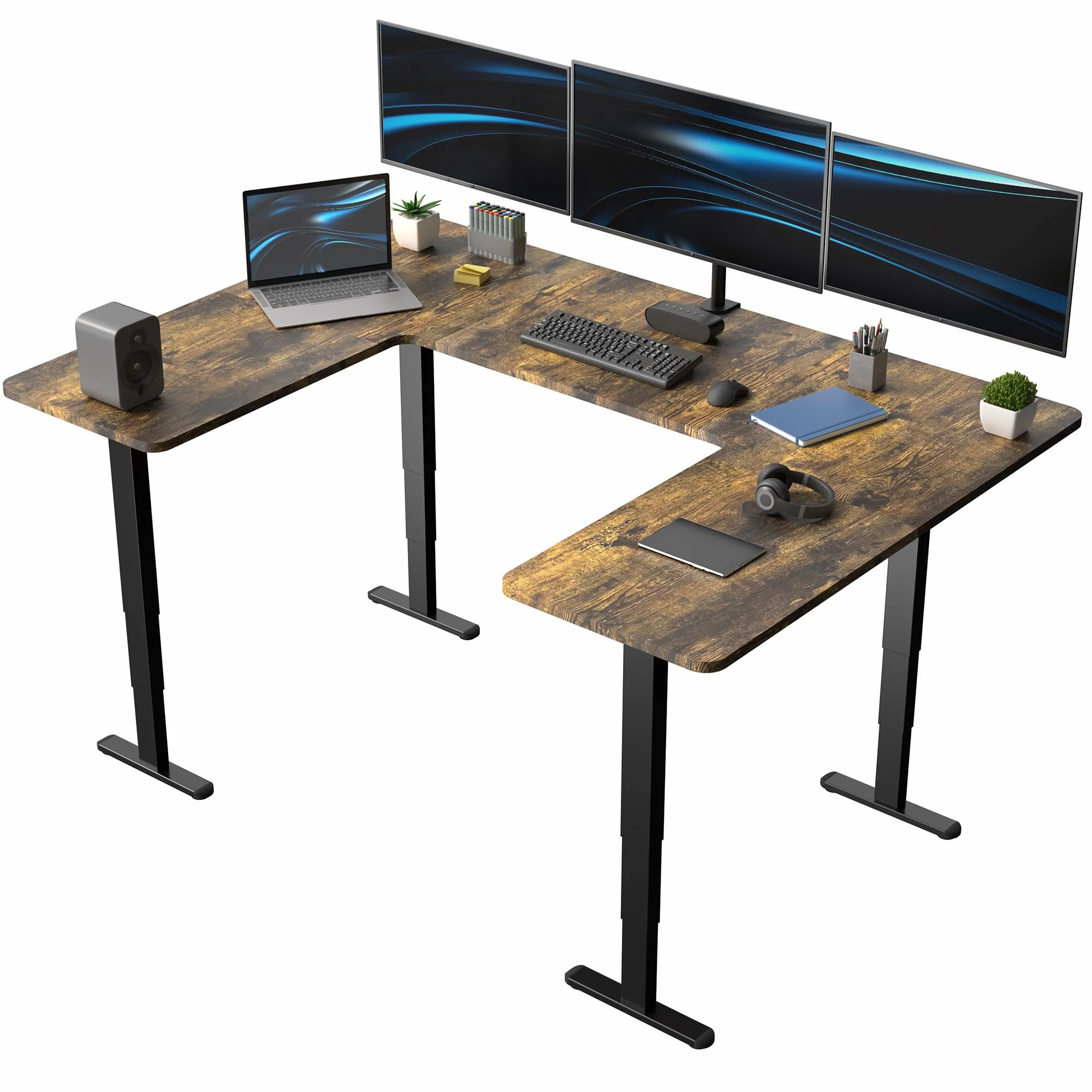 U-Shaped 83" x 60" Dual Motor Electric Desk - Image 12