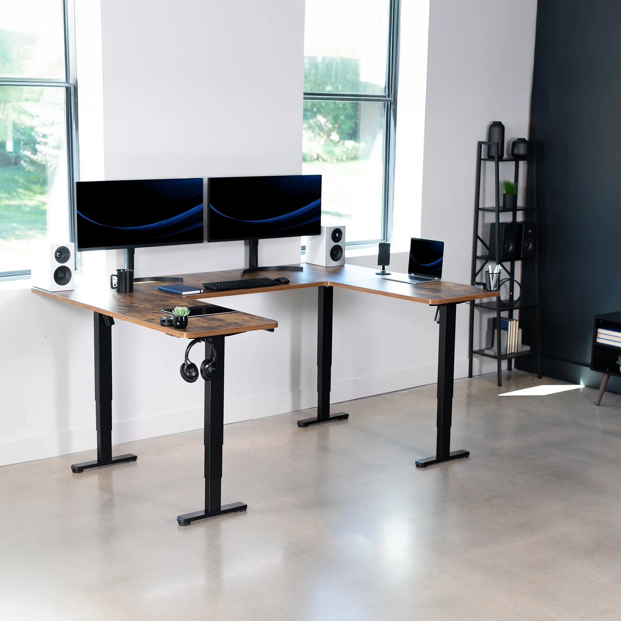 U-Shaped 83" x 60" Dual Motor Electric Desk - Image 13