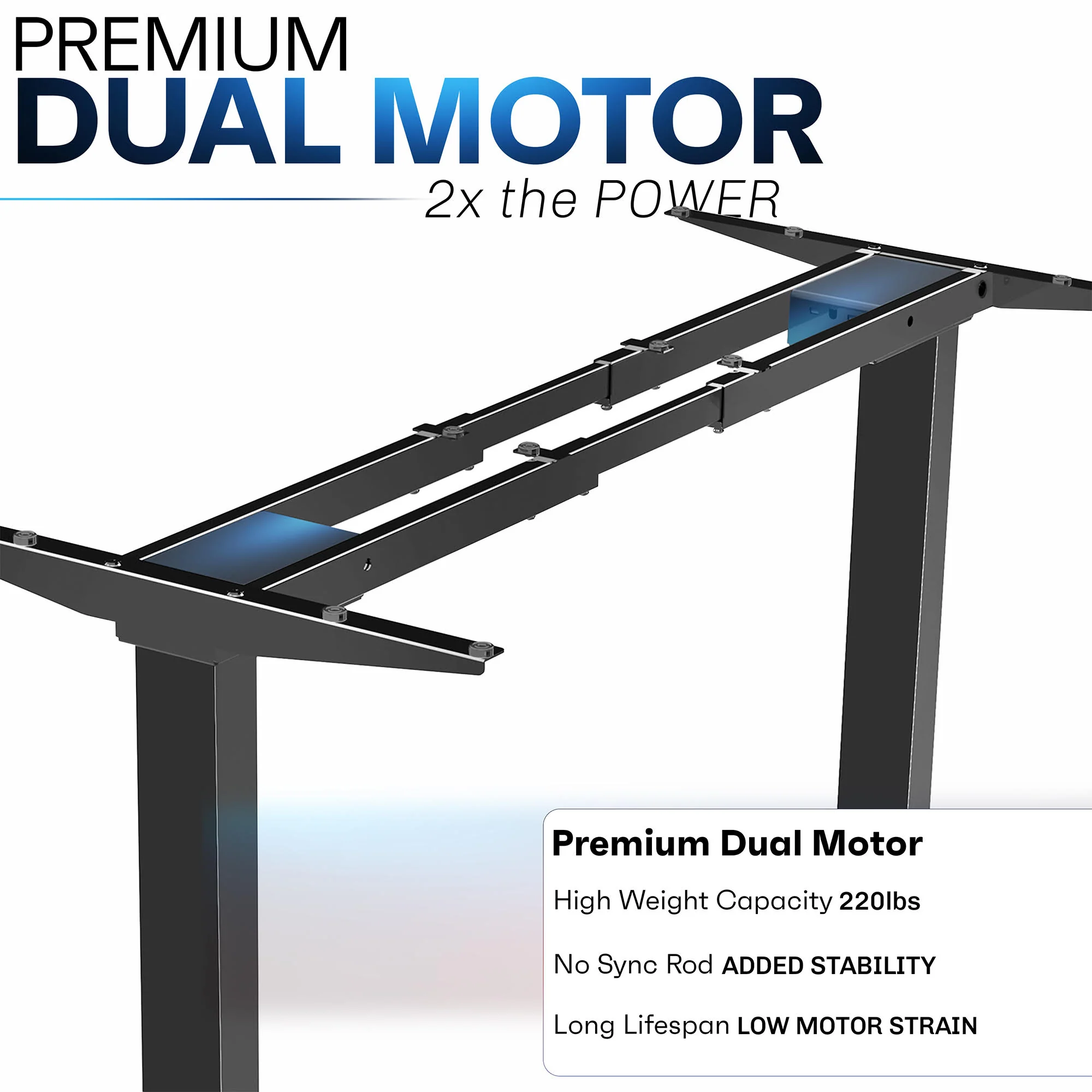 Electric Dual Motor Desk Frame - Image 5
