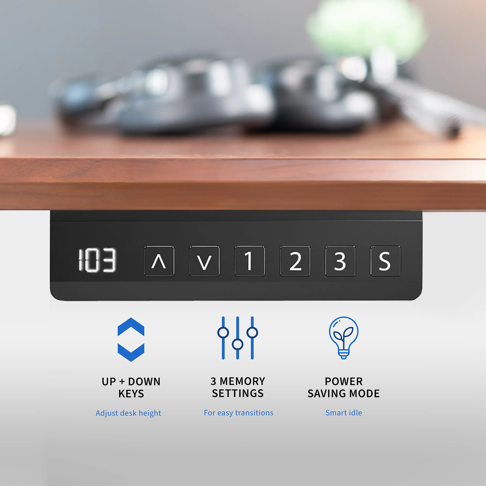 Walnut 72" x 30" Electric Executive Desk with Storage - Image 7