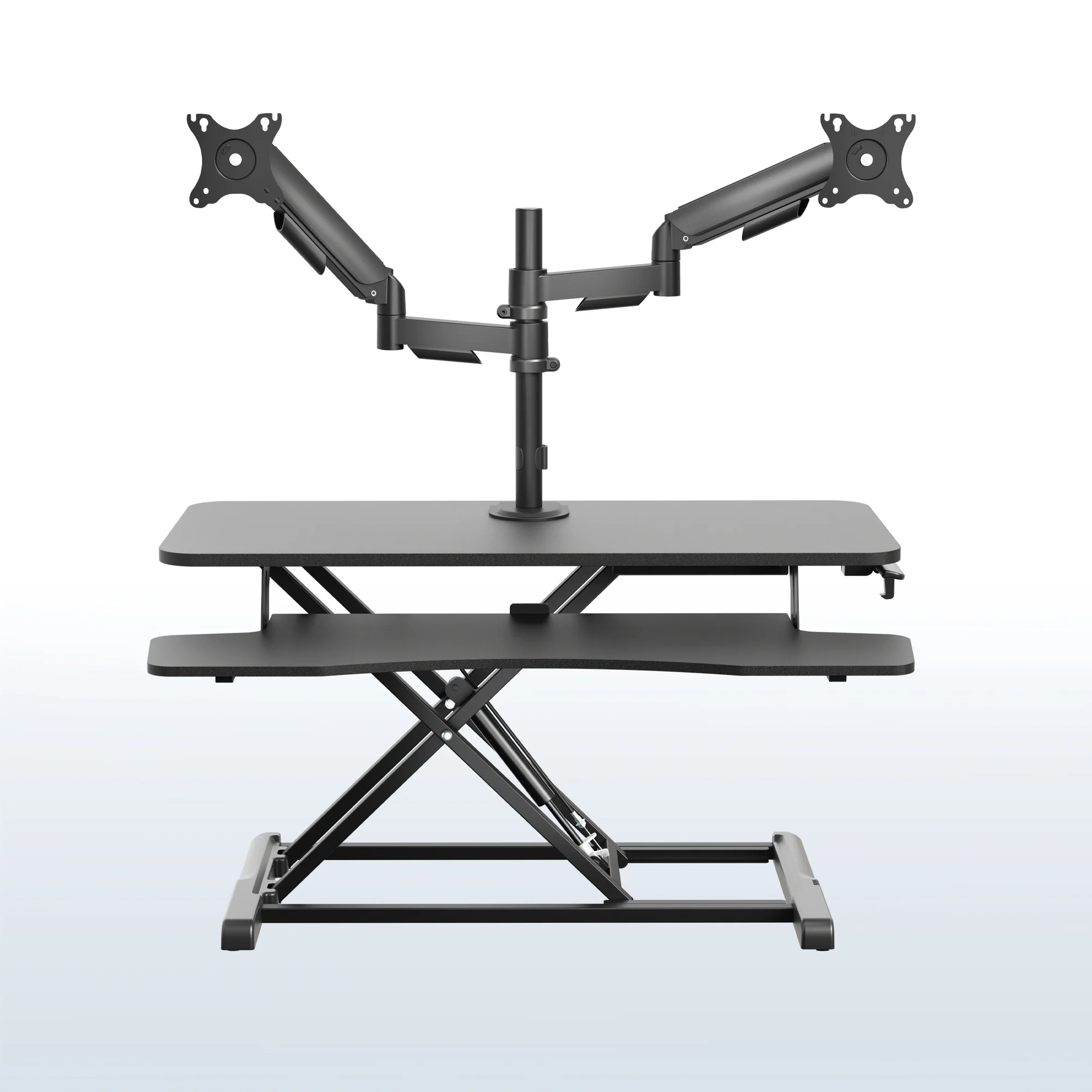 Desk Riser with Mechanical Dual Monitor Mount - Image 10