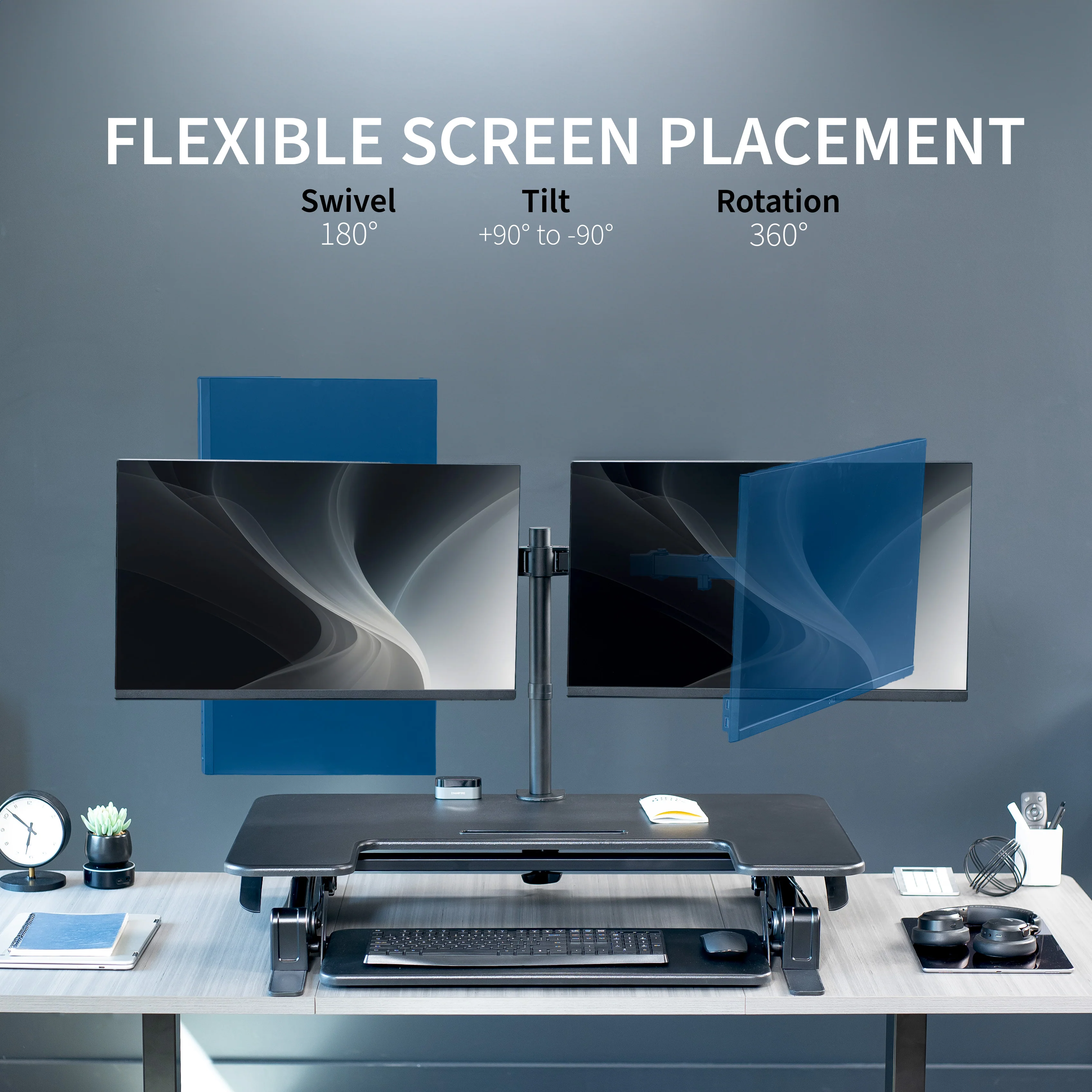 Desk Riser with Dual Monitor Mount - Image 5