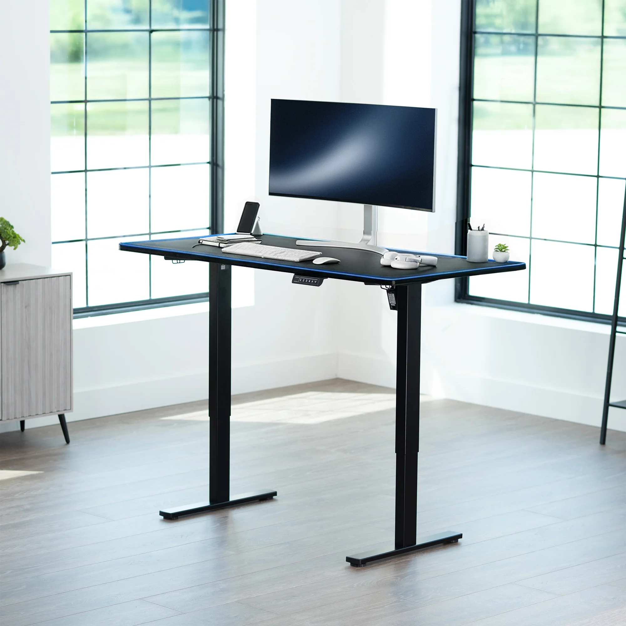 1B Solid Top Series - Single Motor Electric Desk with Push Button Memory Controller - Image 10