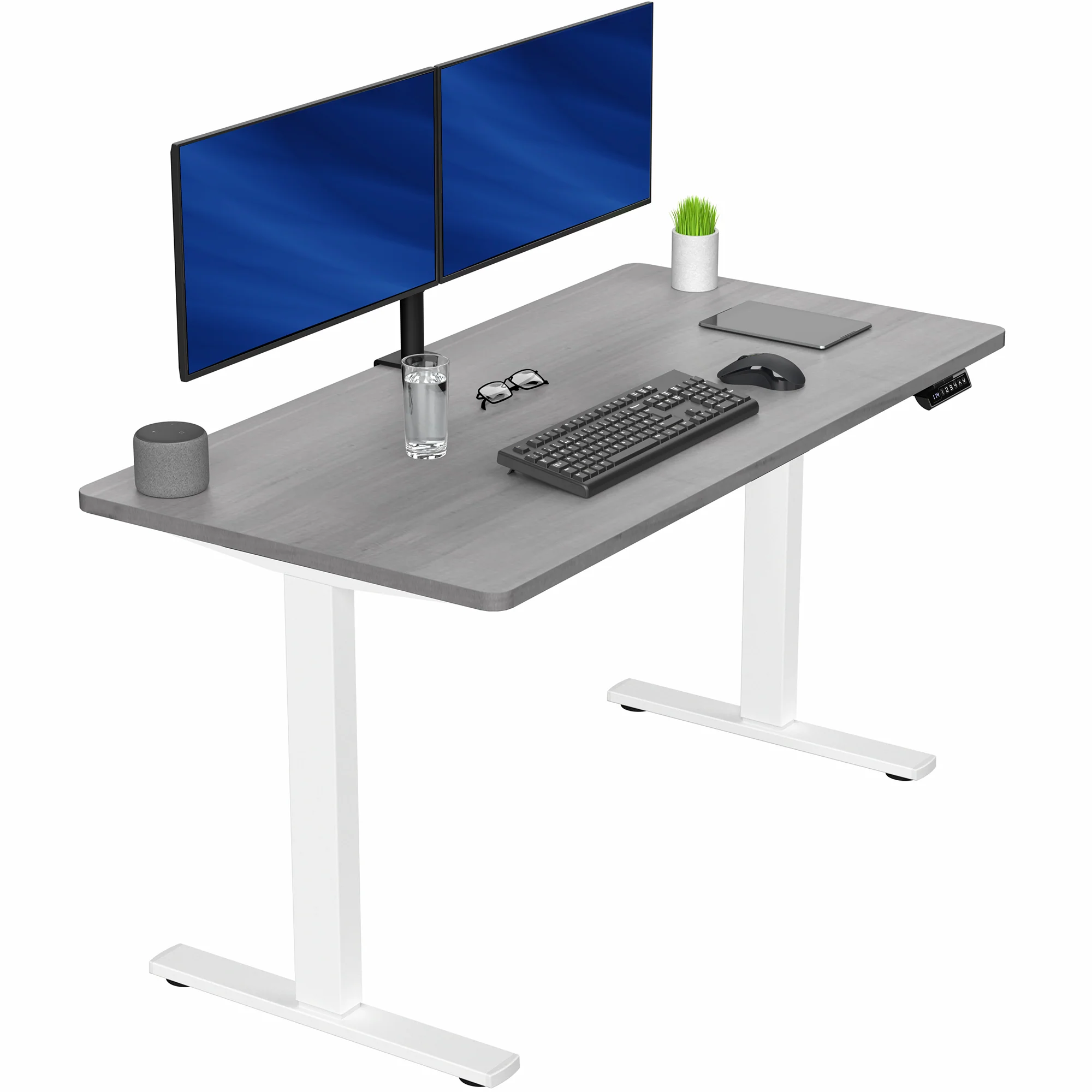 1B Solid Top Series - Single Motor Electric Desk with Push Button Memory Controller - Image 108