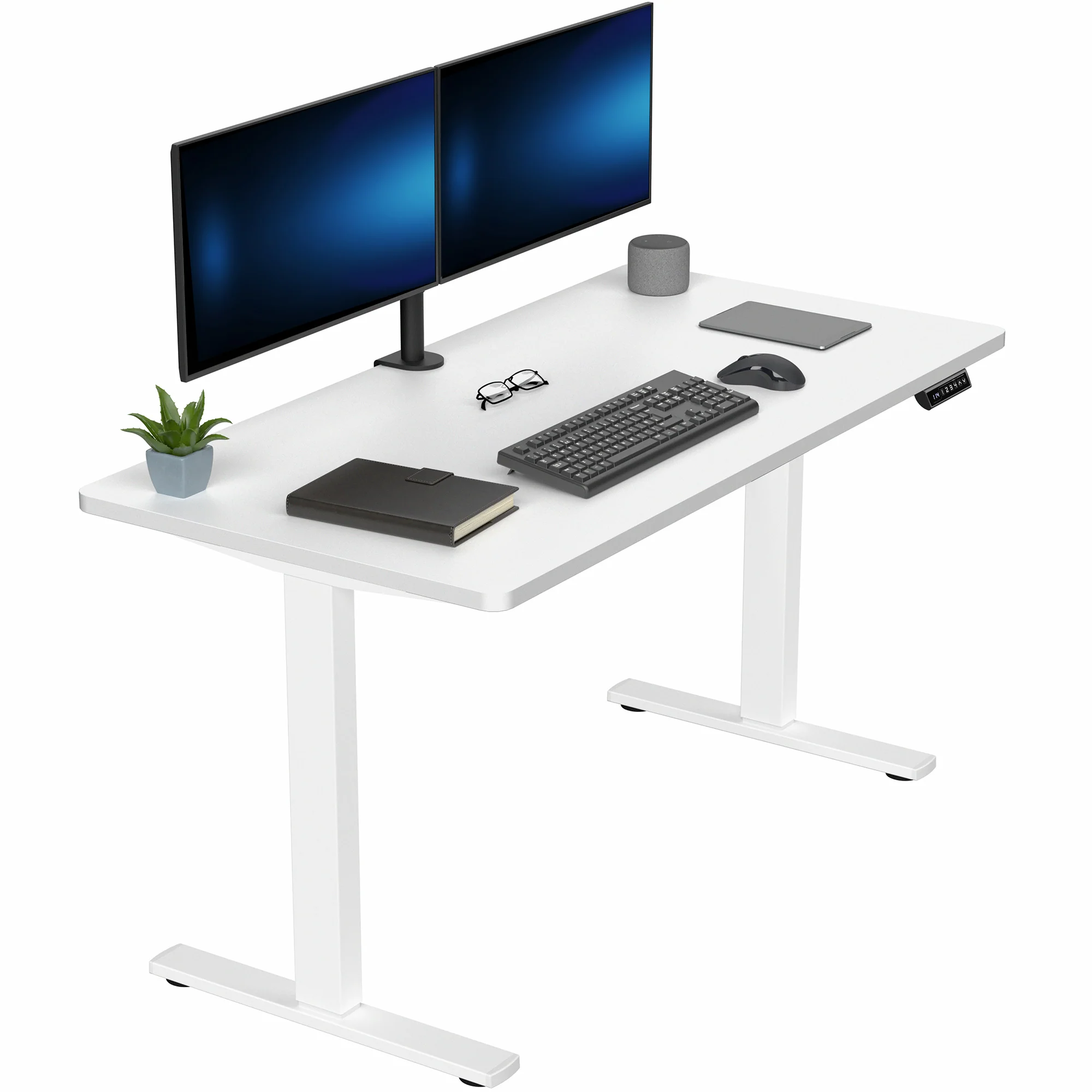 1B Solid Top Series - Single Motor Electric Desk with Push Button Memory Controller - Image 112