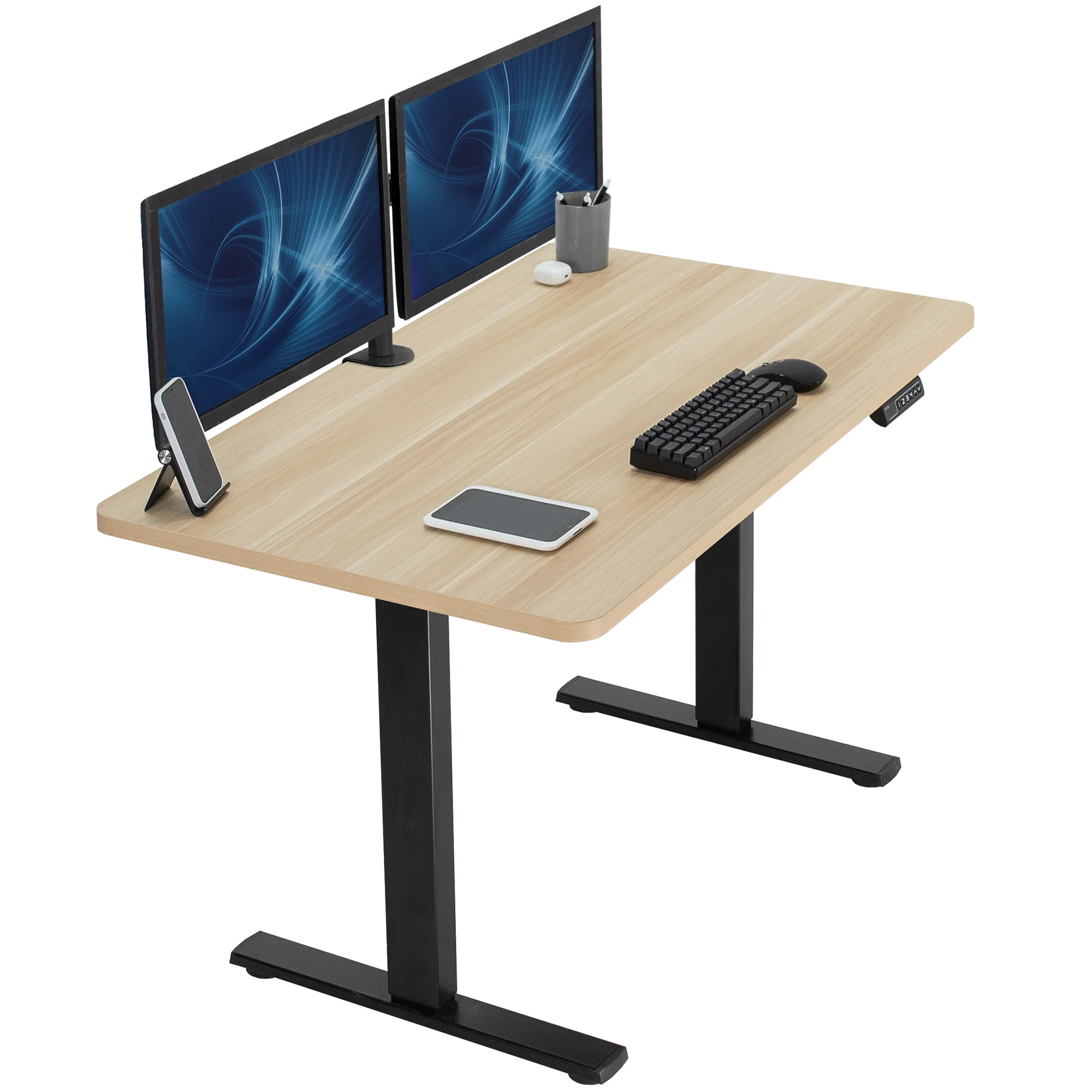 1B Solid Top Series - Single Motor Electric Desk with Push Button Memory Controller - Image 122