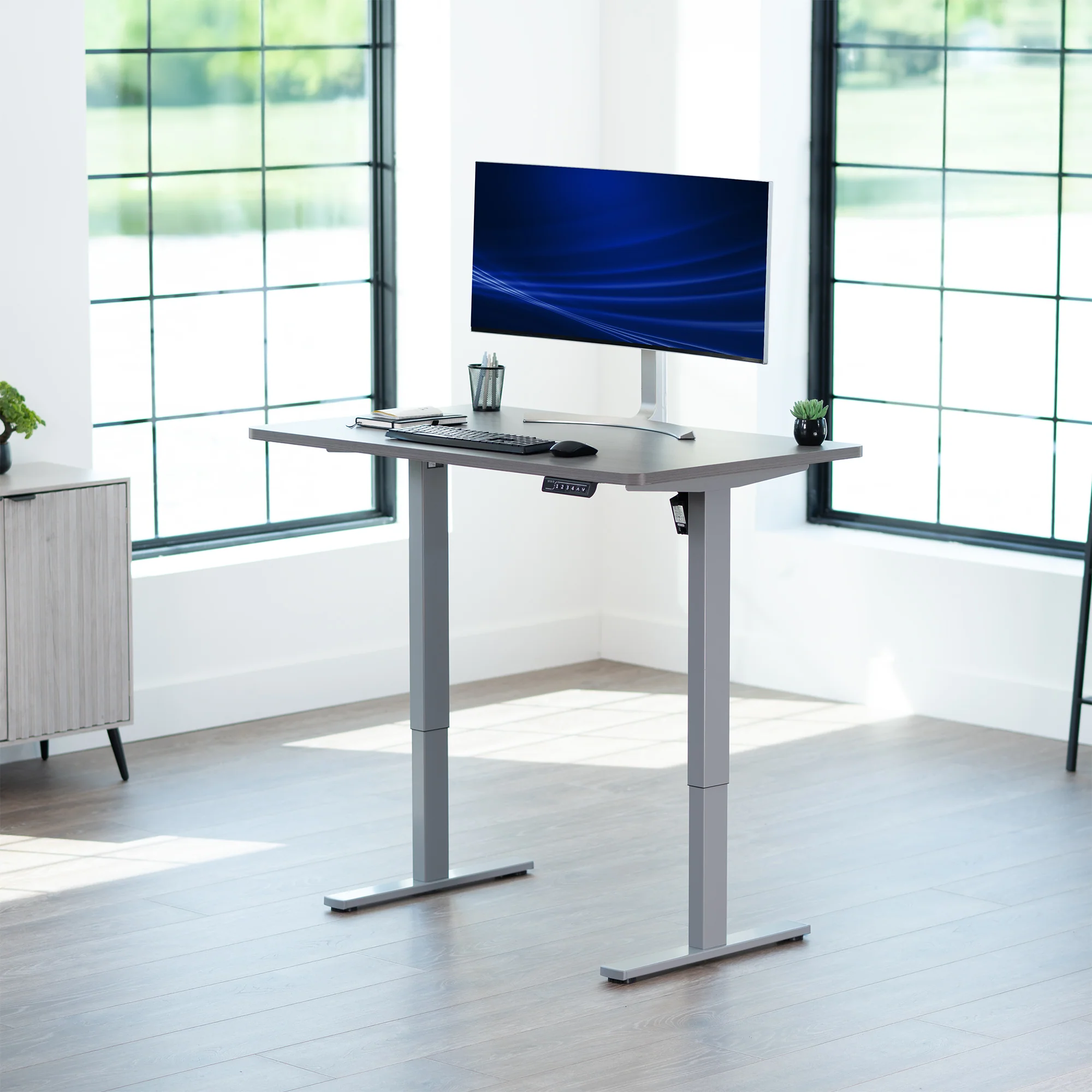 1B Solid Top Series - Single Motor Electric Desk with Push Button Memory Controller - Image 142