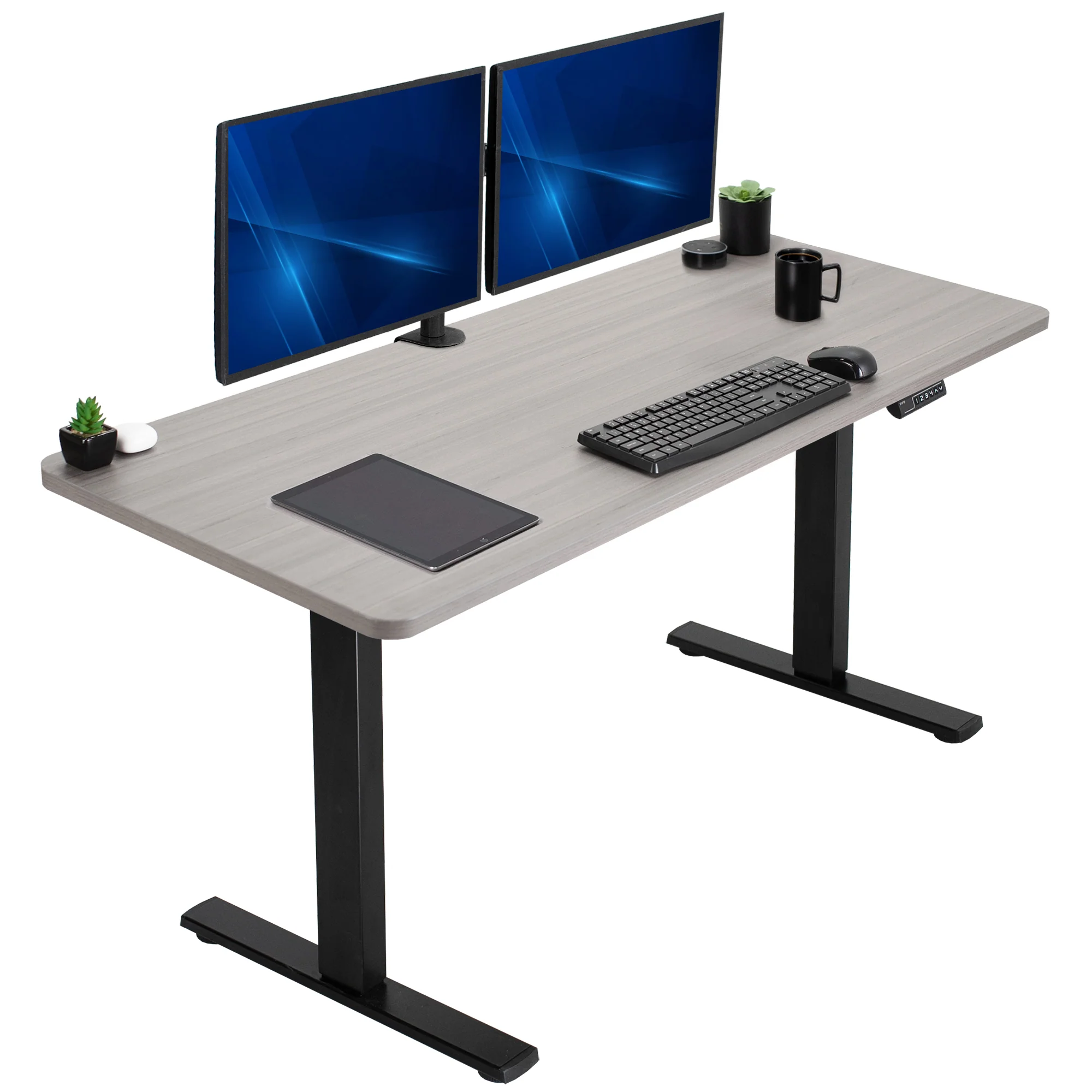 1B Solid Top Series - Single Motor Electric Desk with Push Button Memory Controller - Image 15