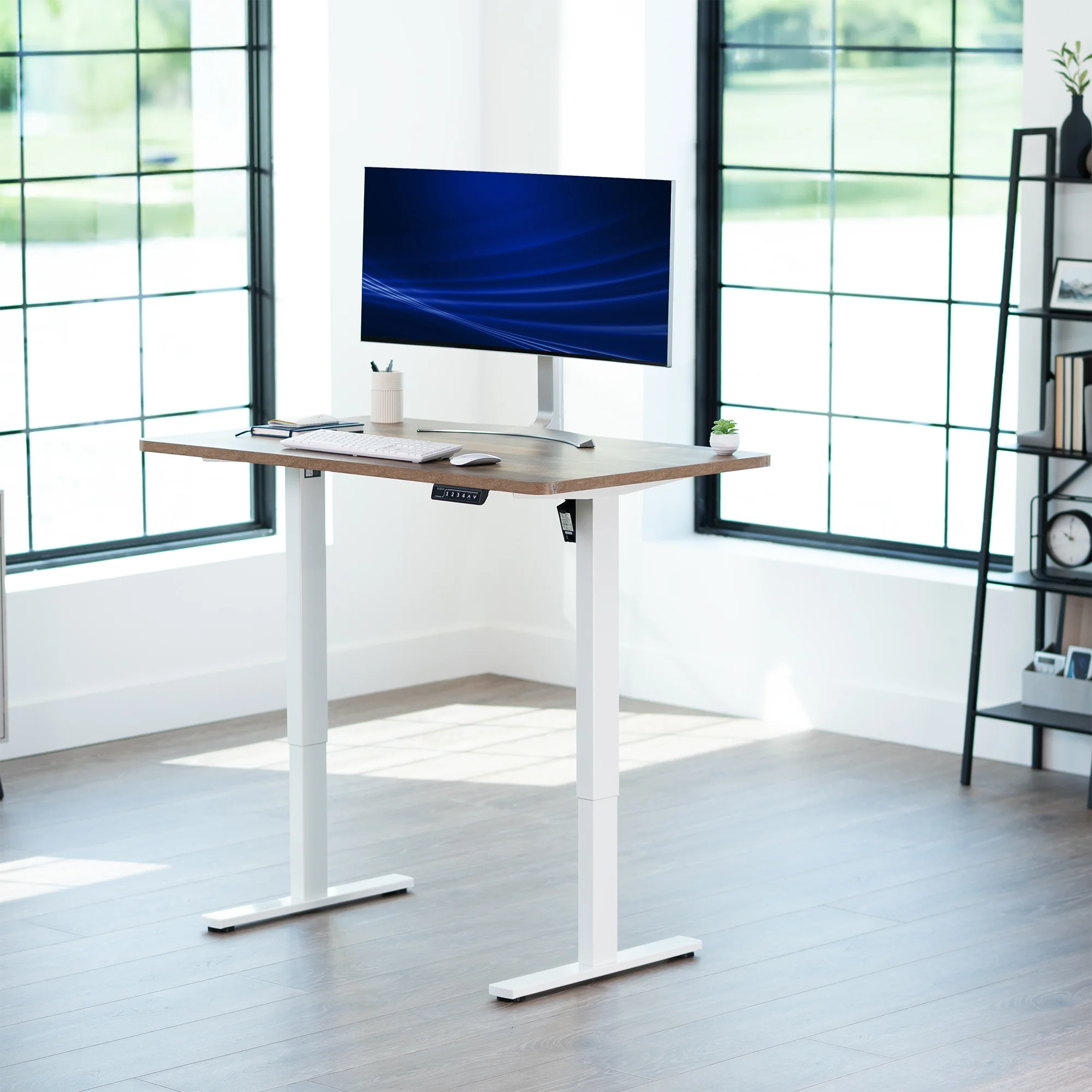 1B Solid Top Series - Single Motor Electric Desk with Push Button Memory Controller - Image 159
