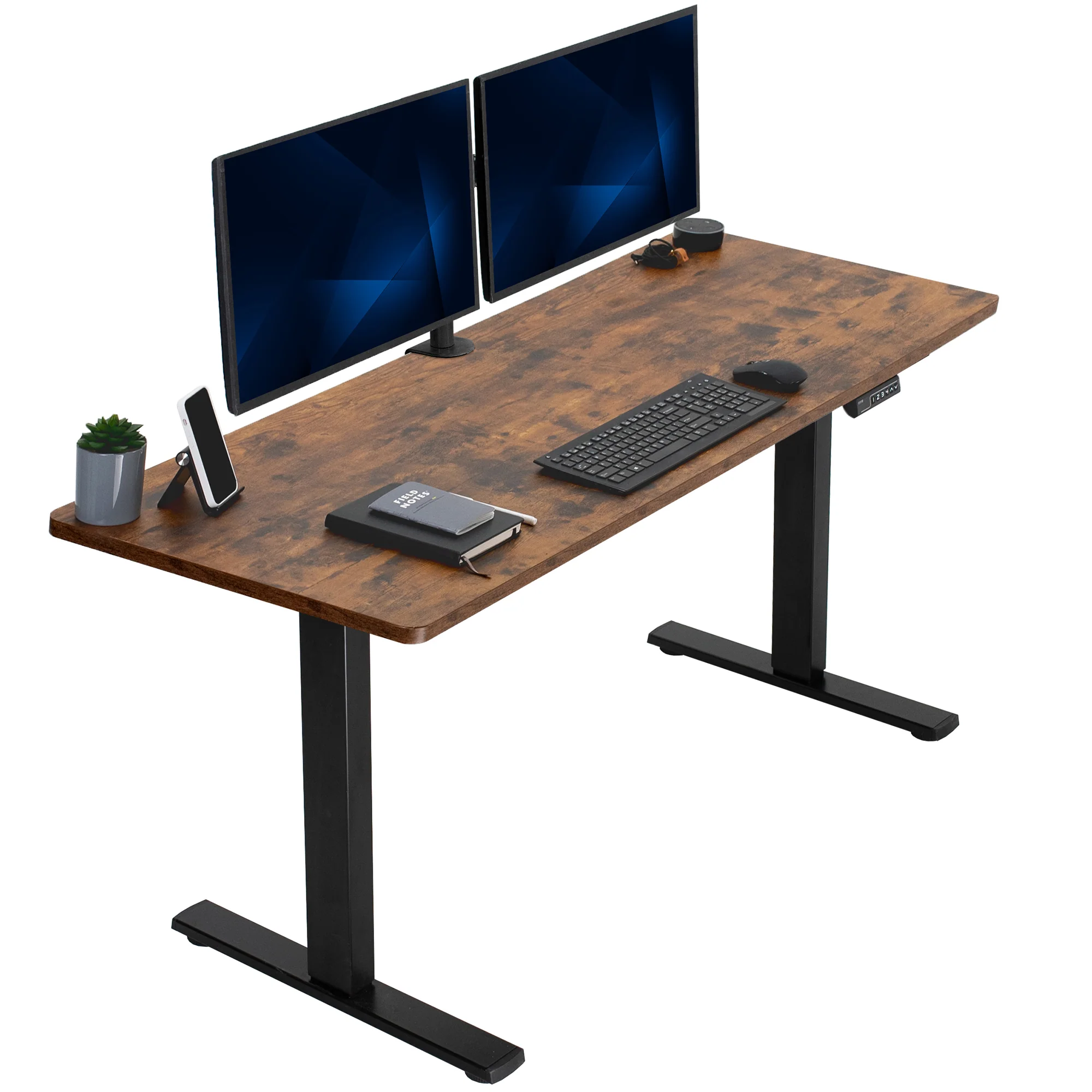 1B Solid Top Series - Single Motor Electric Desk with Push Button Memory Controller - Image 17
