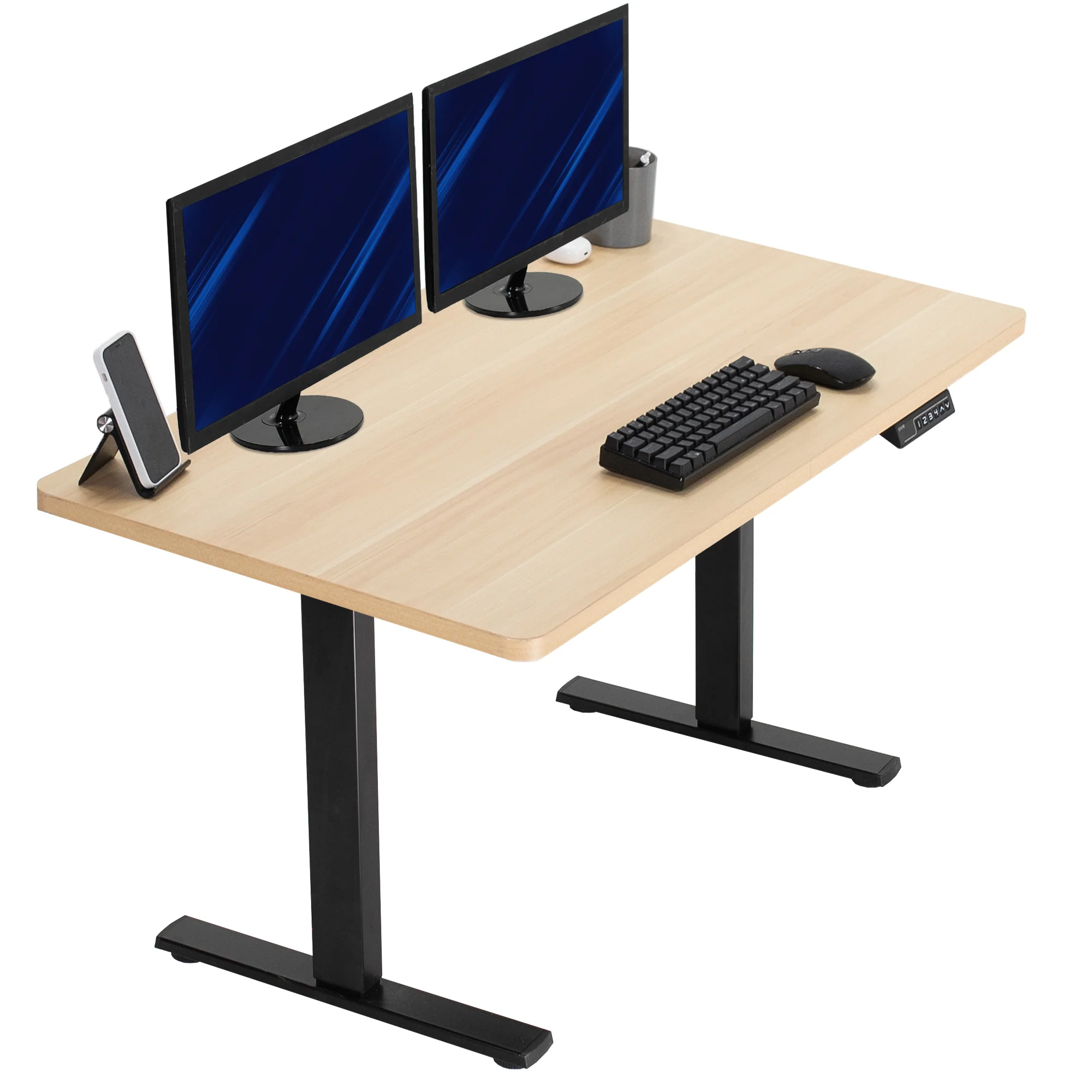 1B Solid Top Series - Single Motor Electric Desk with Push Button Memory Controller - Image 170