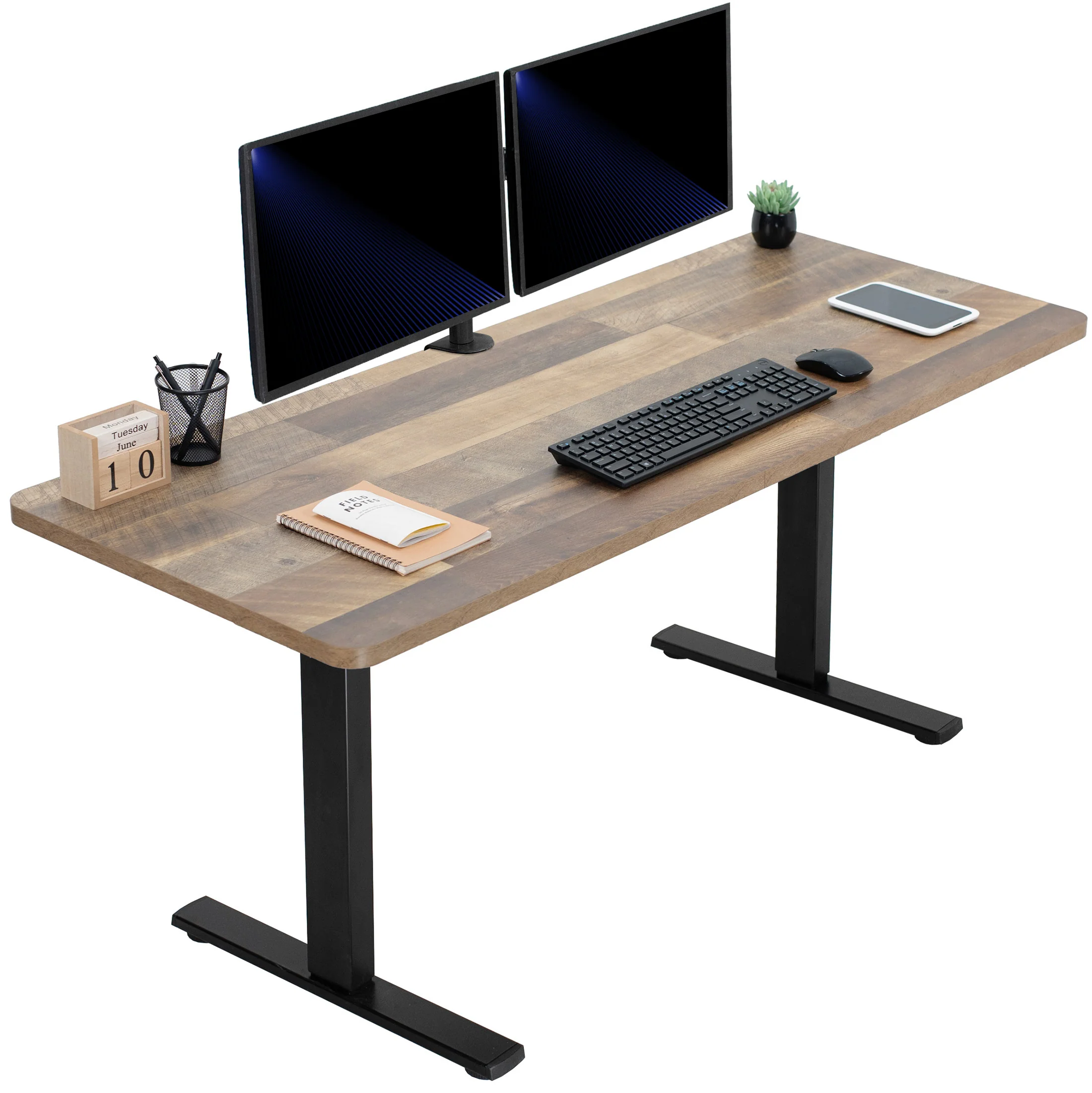 1B Solid Top Series - Single Motor Electric Desk with Push Button Memory Controller - Image 21