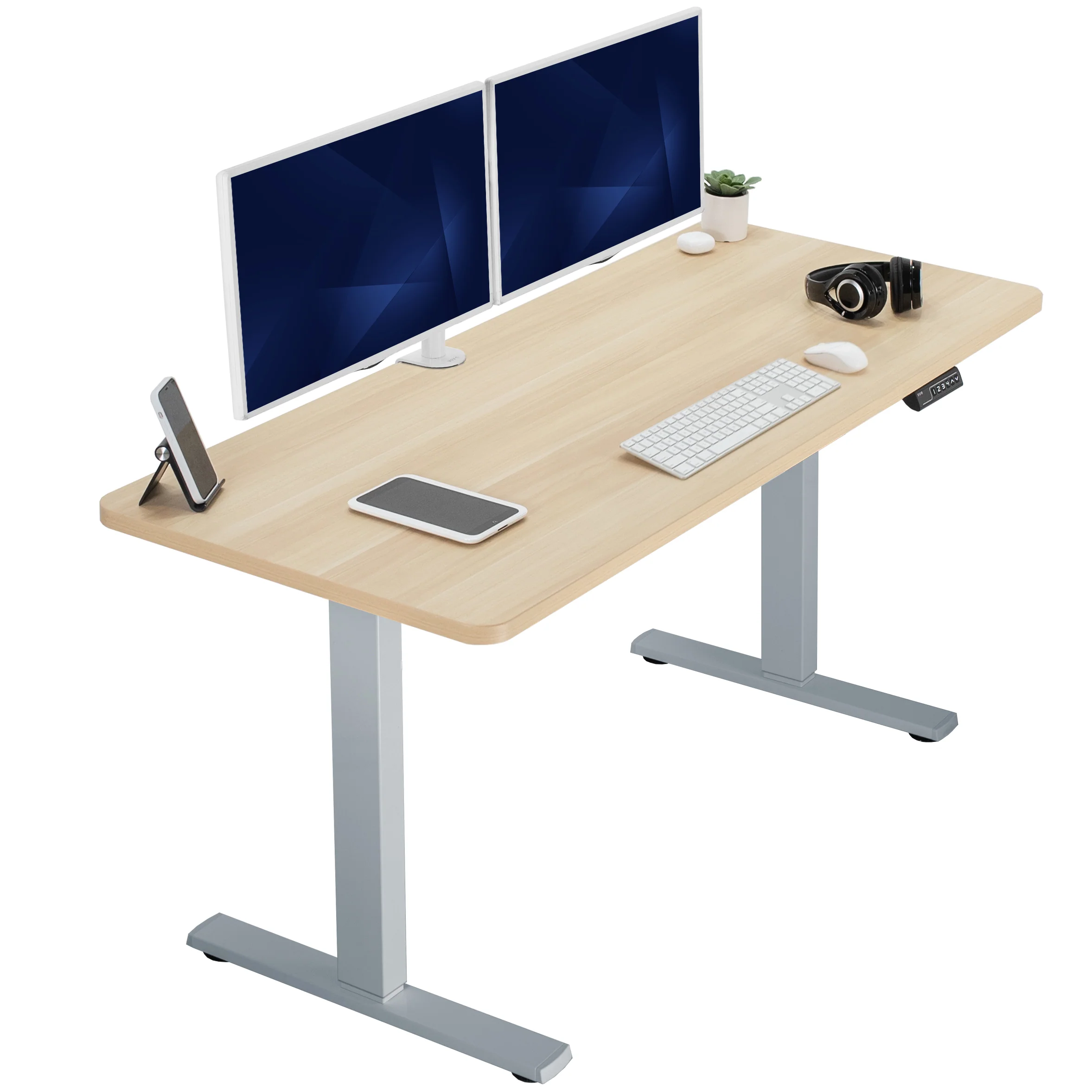 1B Solid Top Series - Single Motor Electric Desk with Push Button Memory Controller - Image 31