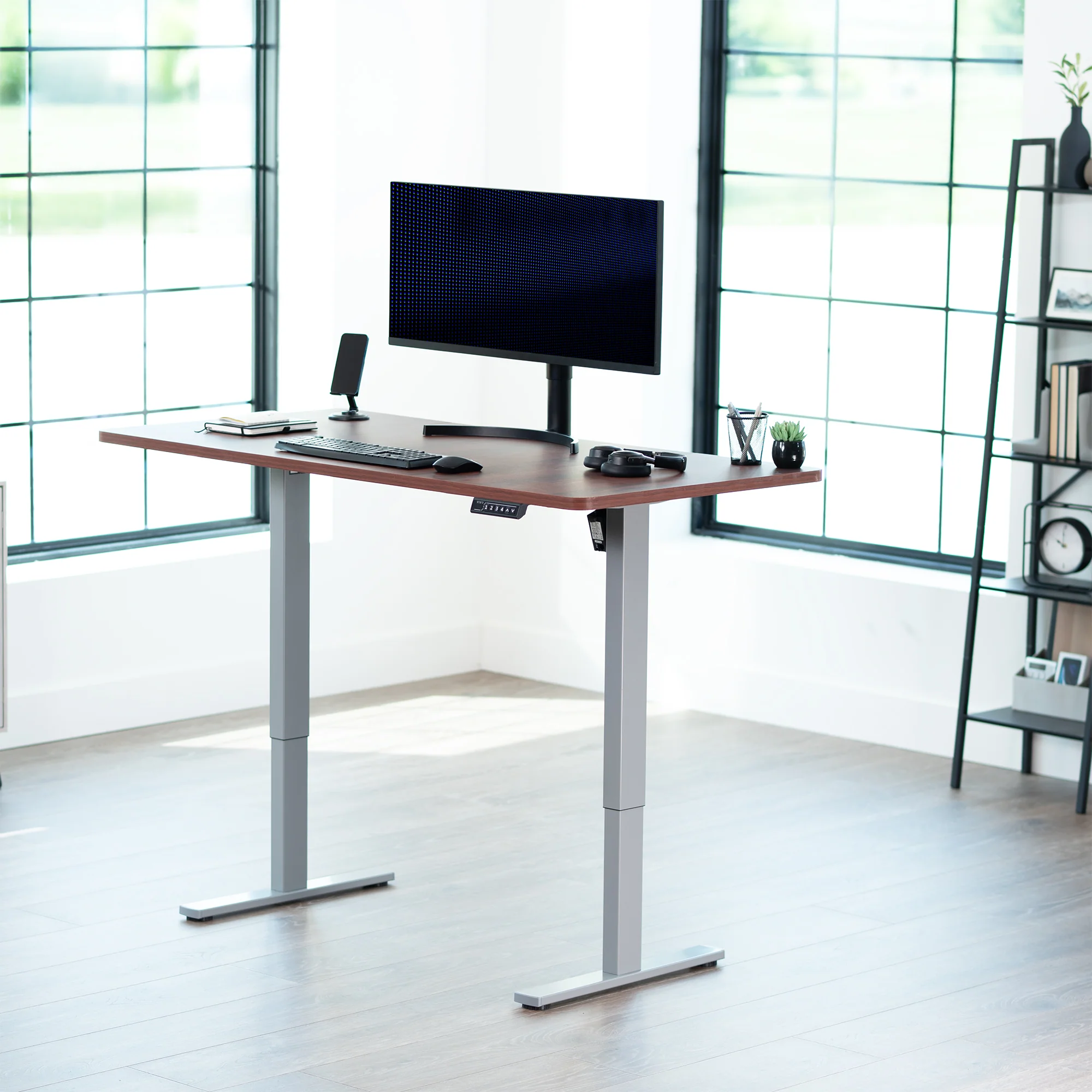 1B Solid Top Series - Single Motor Electric Desk with Push Button Memory Controller - Image 34