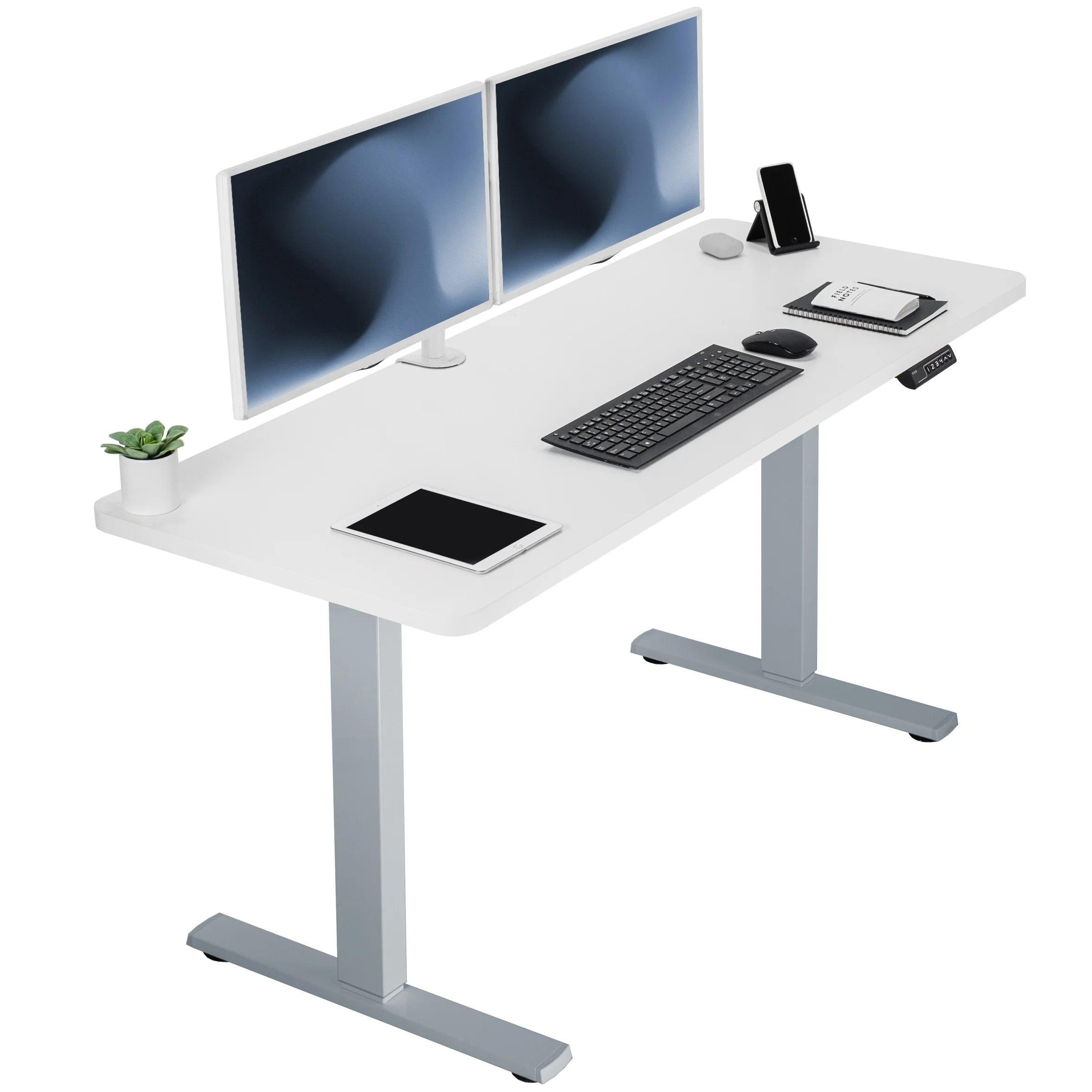 1B Solid Top Series - Single Motor Electric Desk with Push Button Memory Controller - Image 43