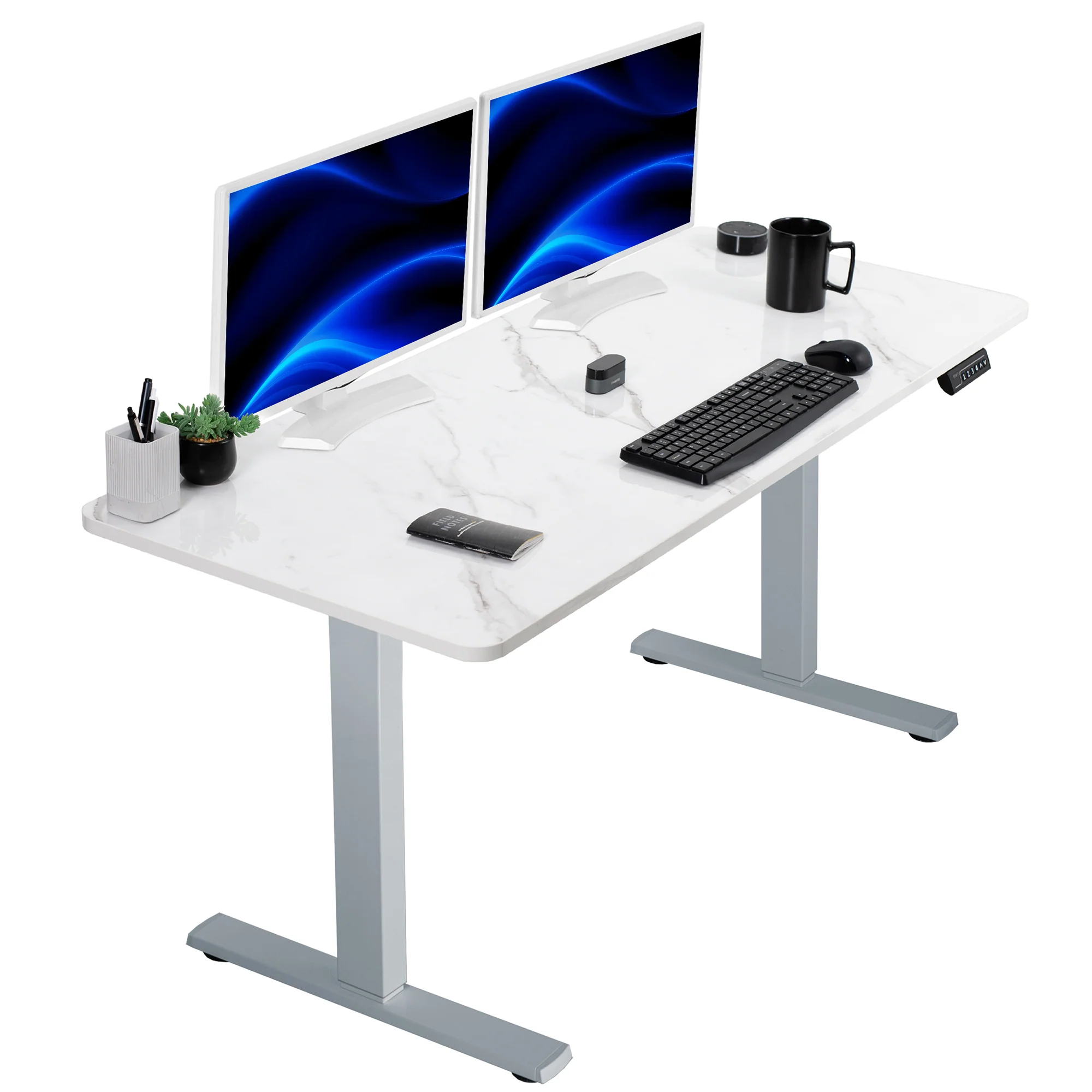 1B Solid Top Series - Single Motor Electric Desk with Push Button Memory Controller - Image 47