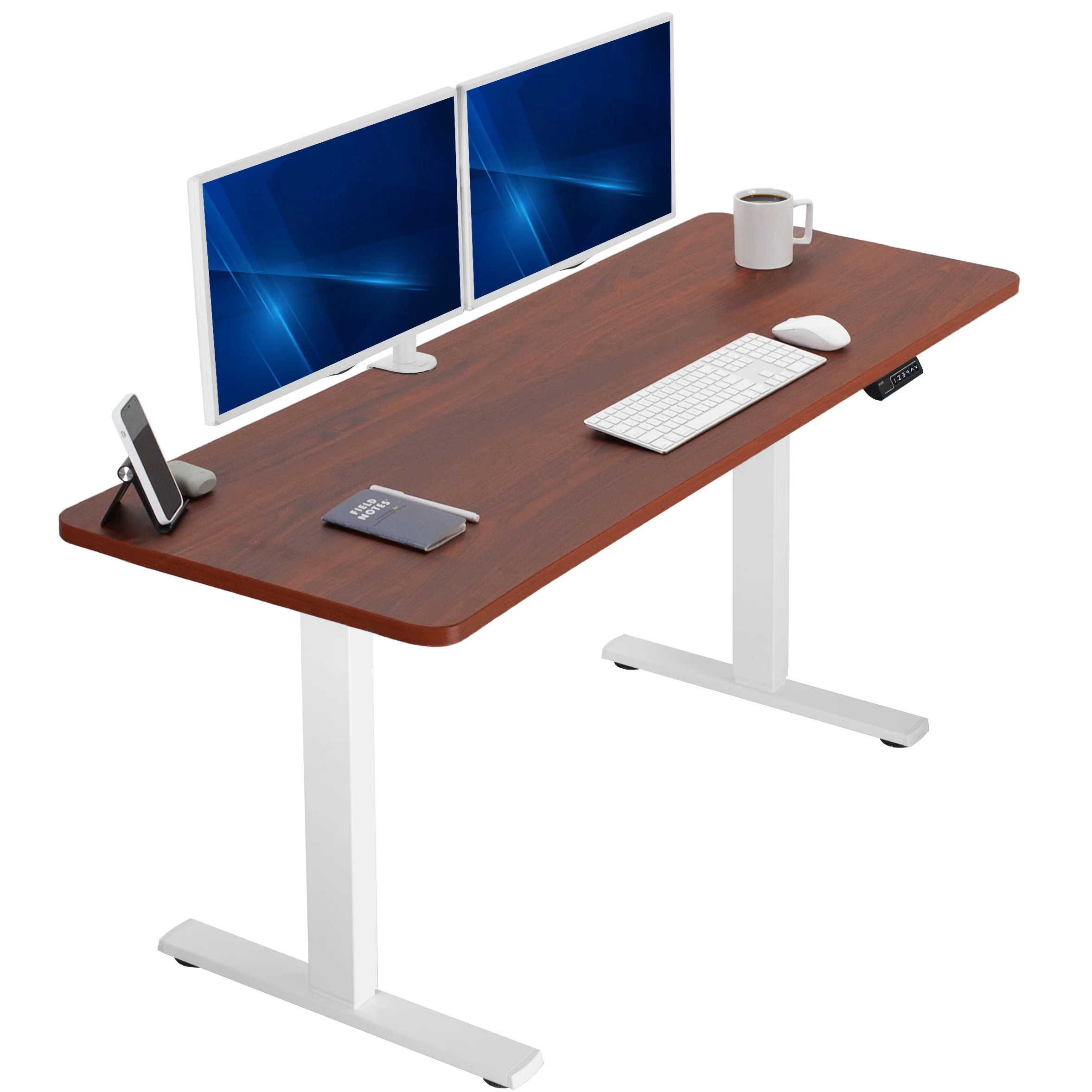 1B Solid Top Series - Single Motor Electric Desk with Push Button Memory Controller - Image 53
