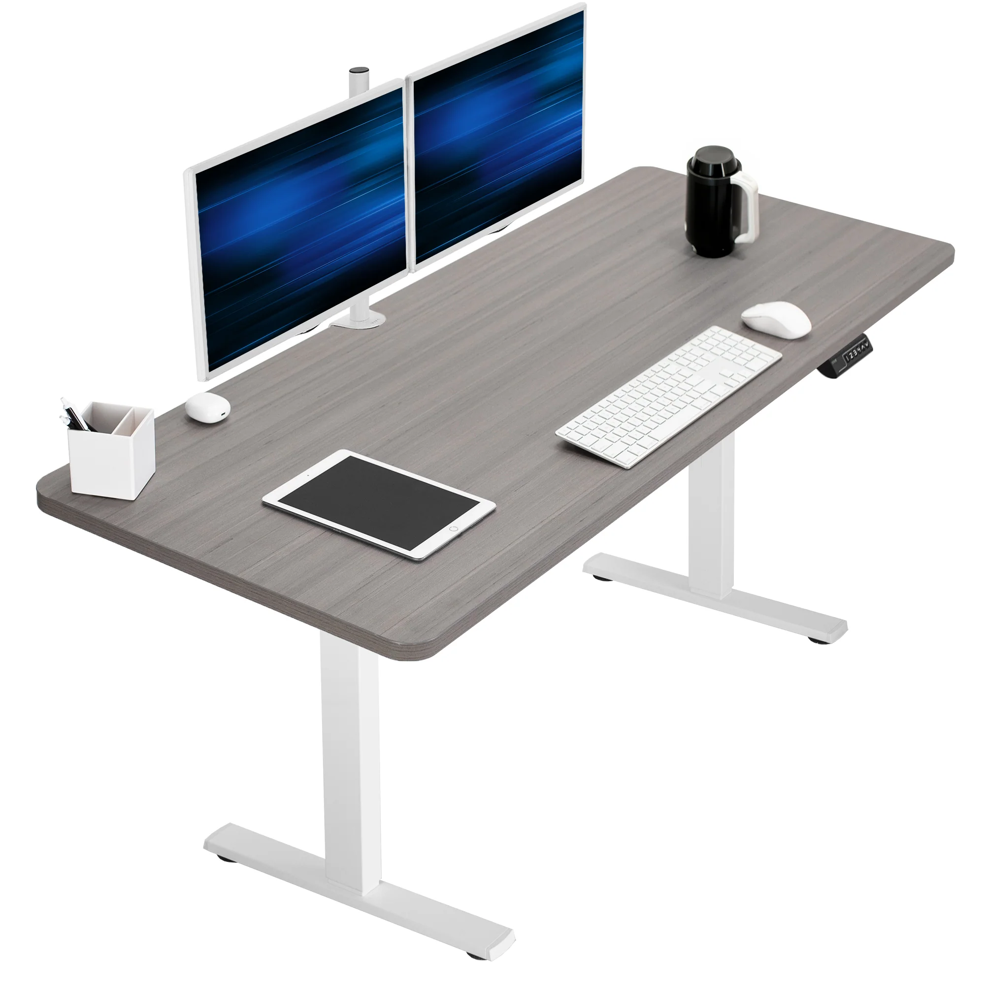 1B Solid Top Series - Single Motor Electric Desk with Push Button Memory Controller - Image 55