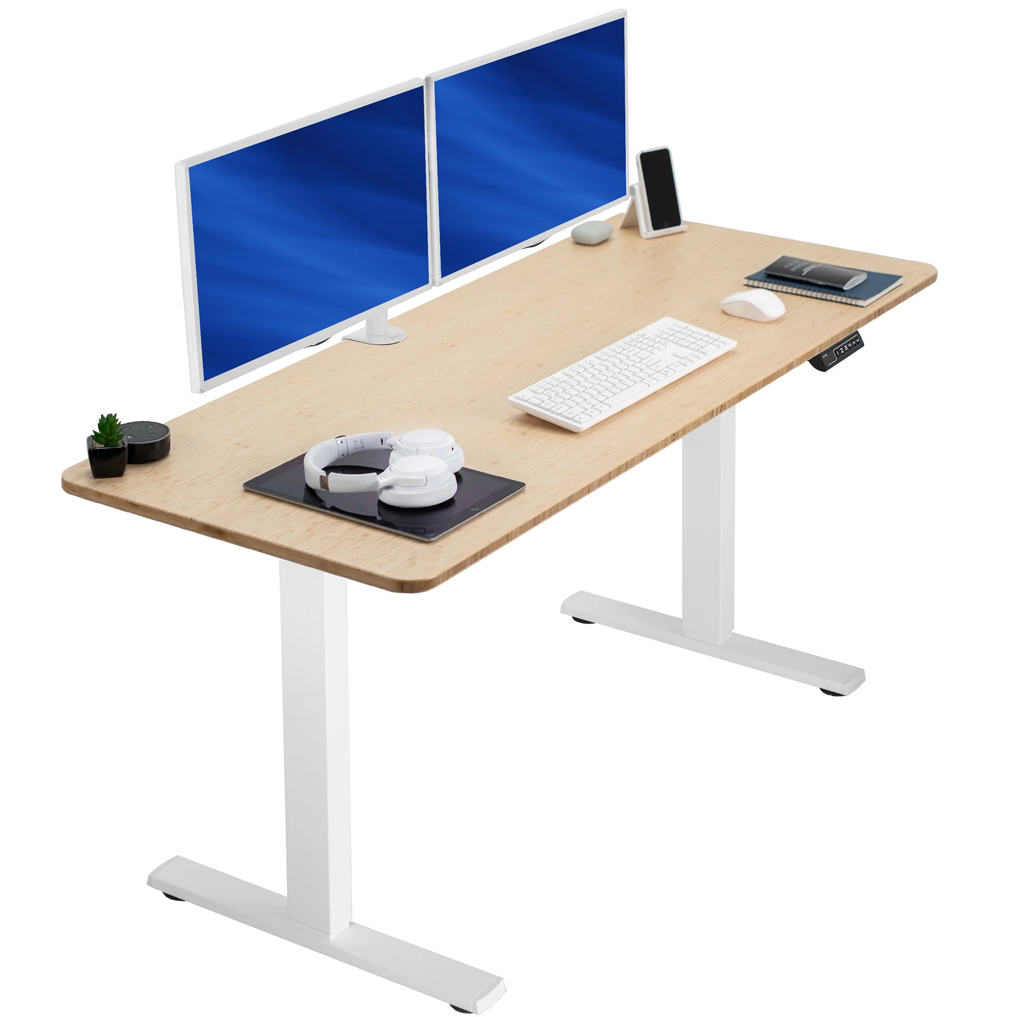 1B Solid Top Series - Single Motor Electric Desk with Push Button Memory Controller - Image 59