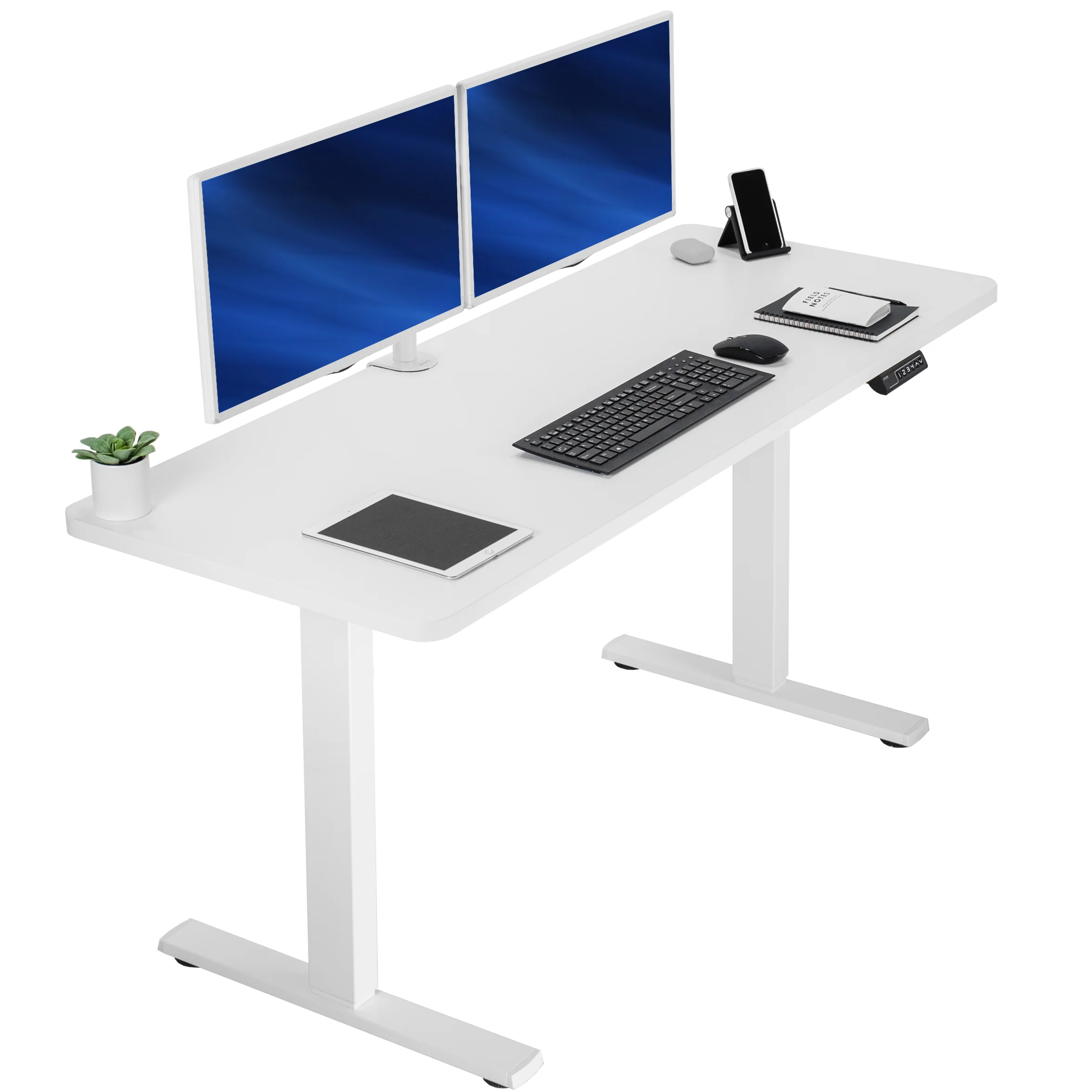 1B Solid Top Series - Single Motor Electric Desk with Push Button Memory Controller - Image 63