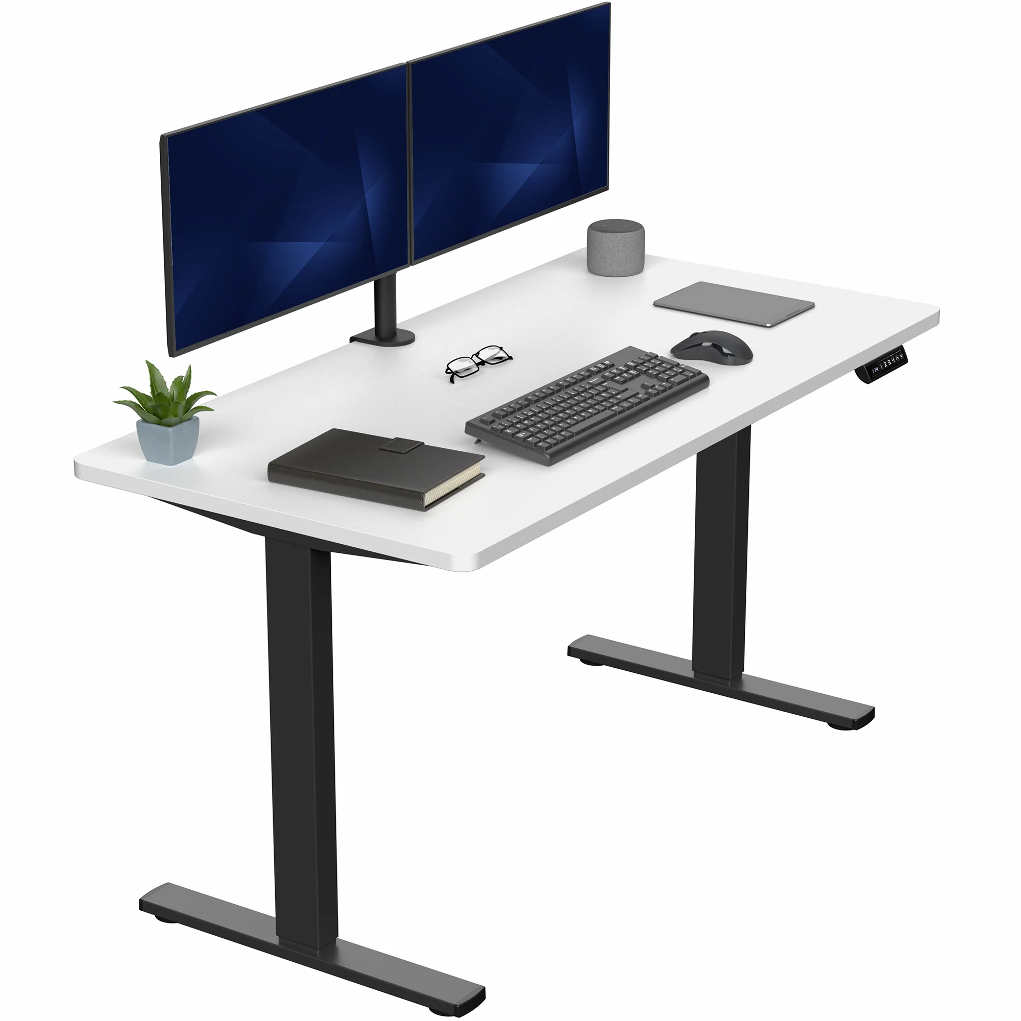1B Solid Top Series - Single Motor Electric Desk with Push Button Memory Controller - Image 86