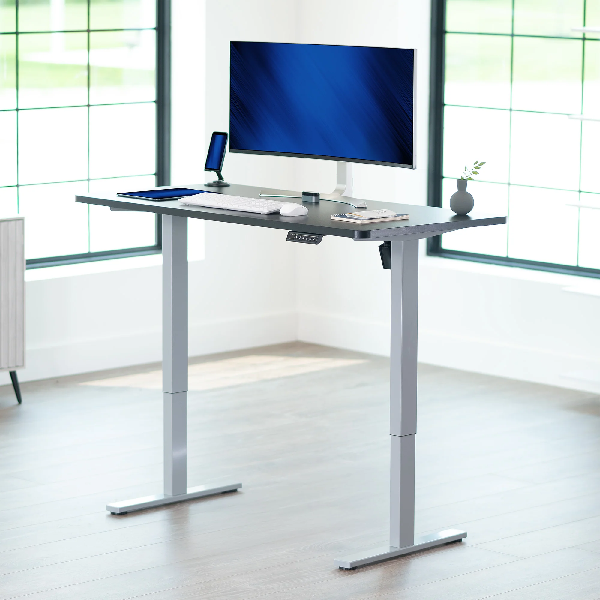 1B Solid Top Series - Single Motor Electric Desk with Push Button Memory Controller - Image 89