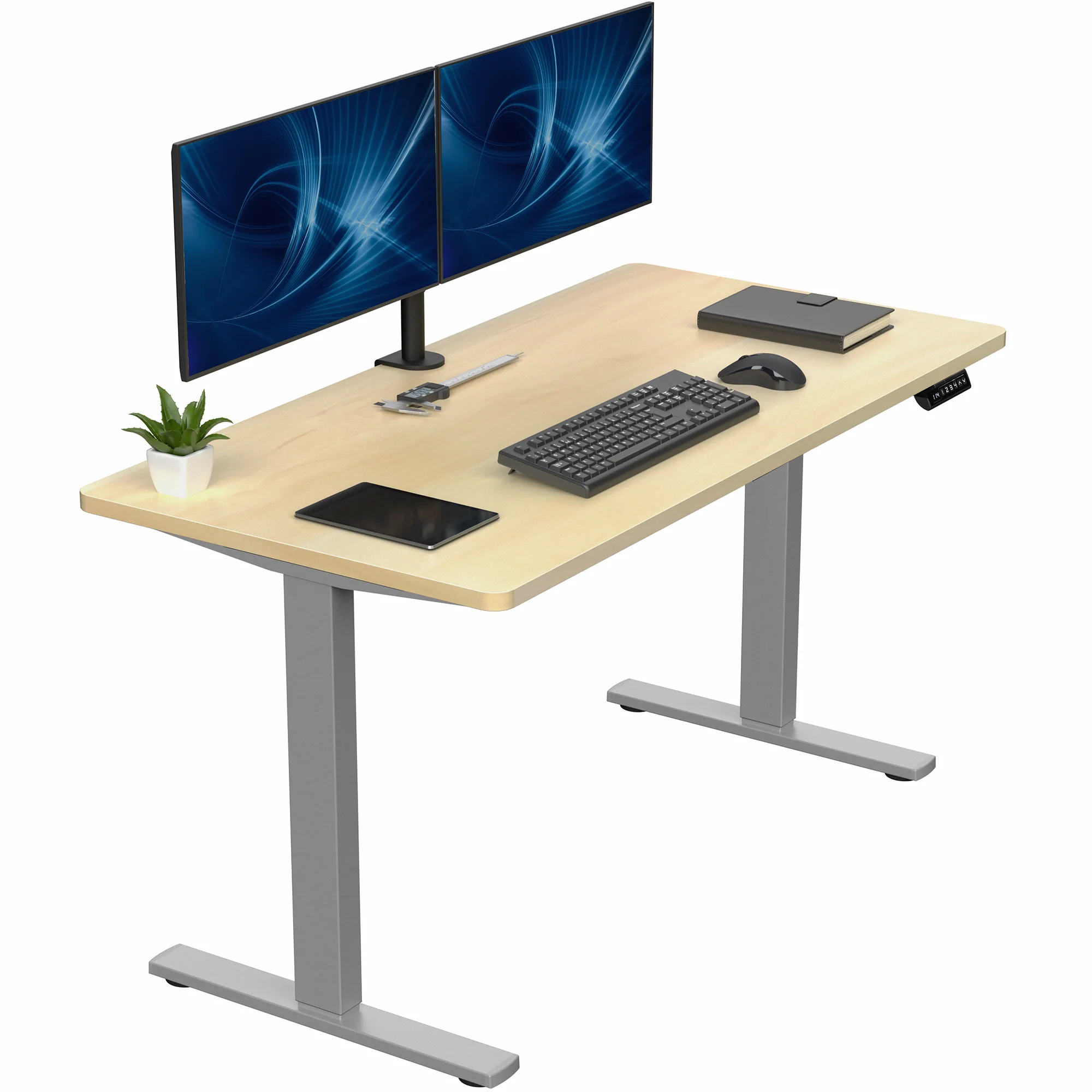 1B Solid Top Series - Single Motor Electric Desk with Push Button Memory Controller - Image 90