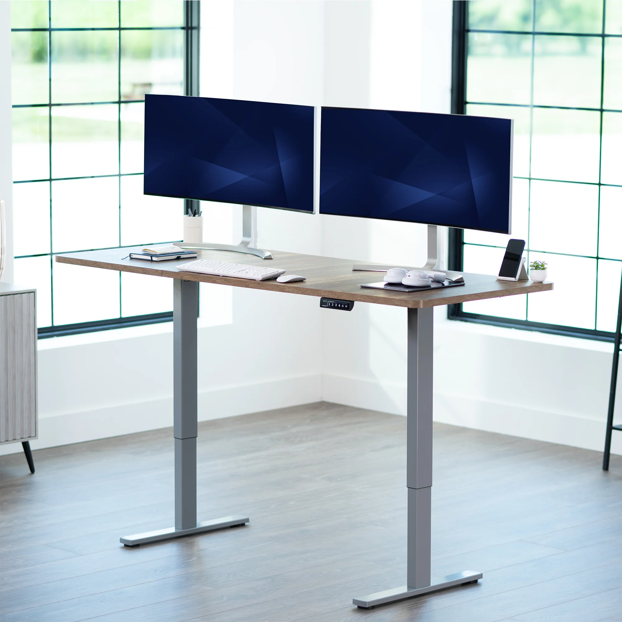 1B Split Top Series - Single Motor Electric Desk with Push Button Memory Controller - Image 110