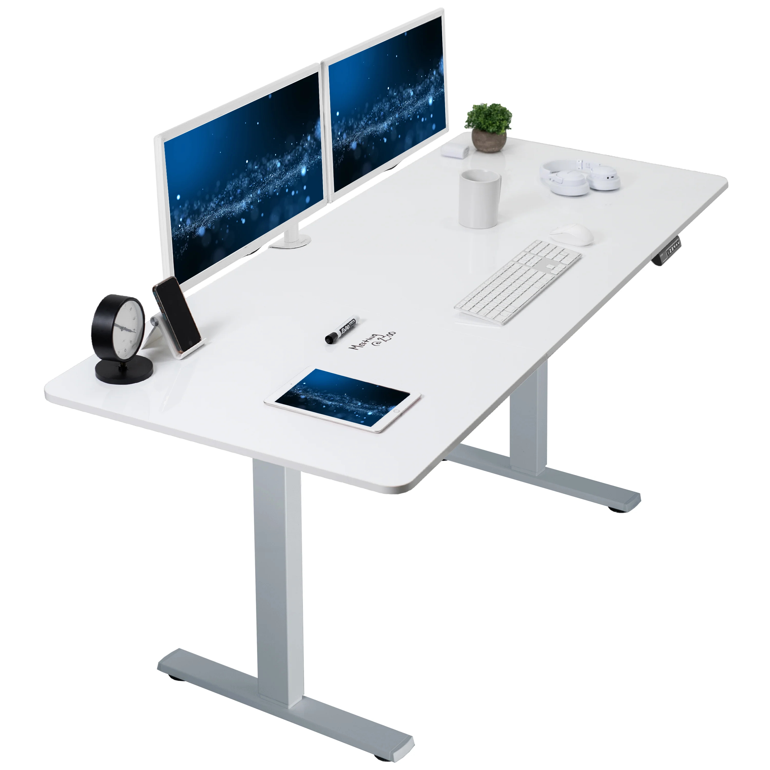 1B Split Top Series - Single Motor Electric Desk with Push Button Memory Controller - Image 115