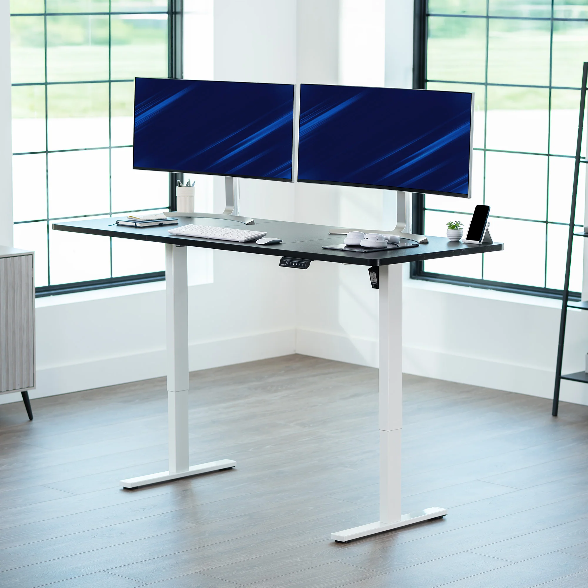 1B Split Top Series - Single Motor Electric Desk with Push Button Memory Controller - Image 118